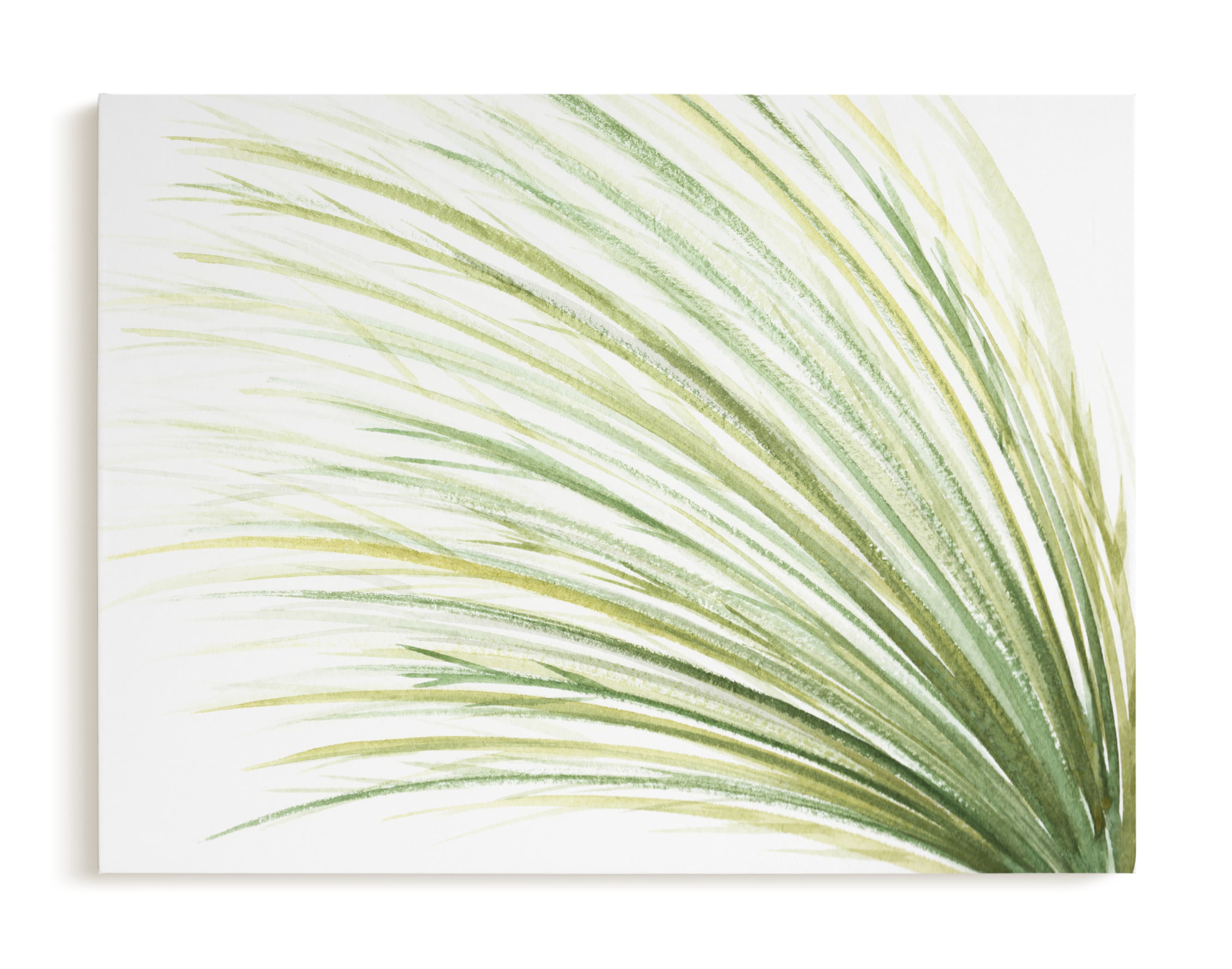 Tall Grass Watercolor unframed canvas 40" x 30" - Minted