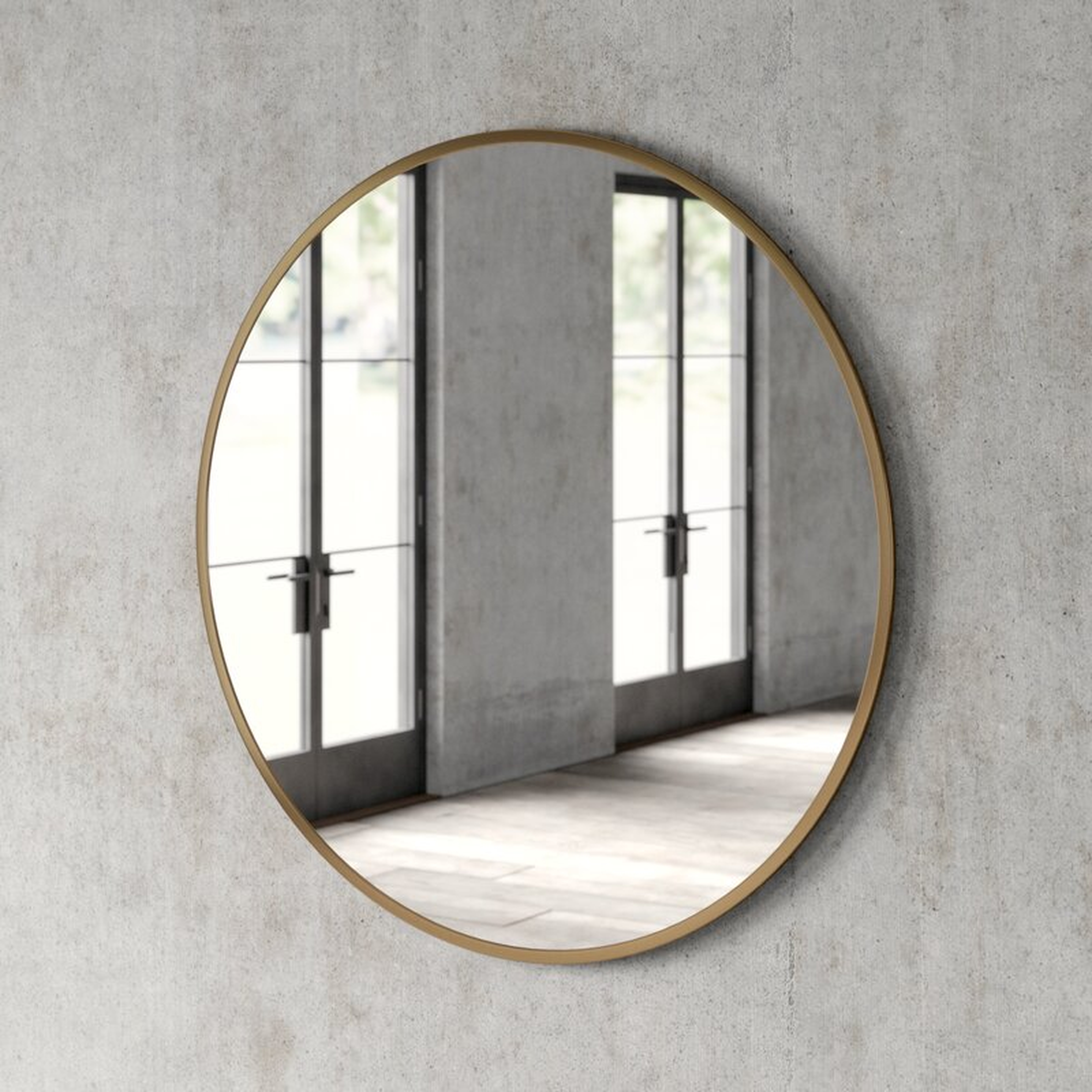 32" x 32" Brass Needville Modern & Contemporary Accent Mirror - Wayfair