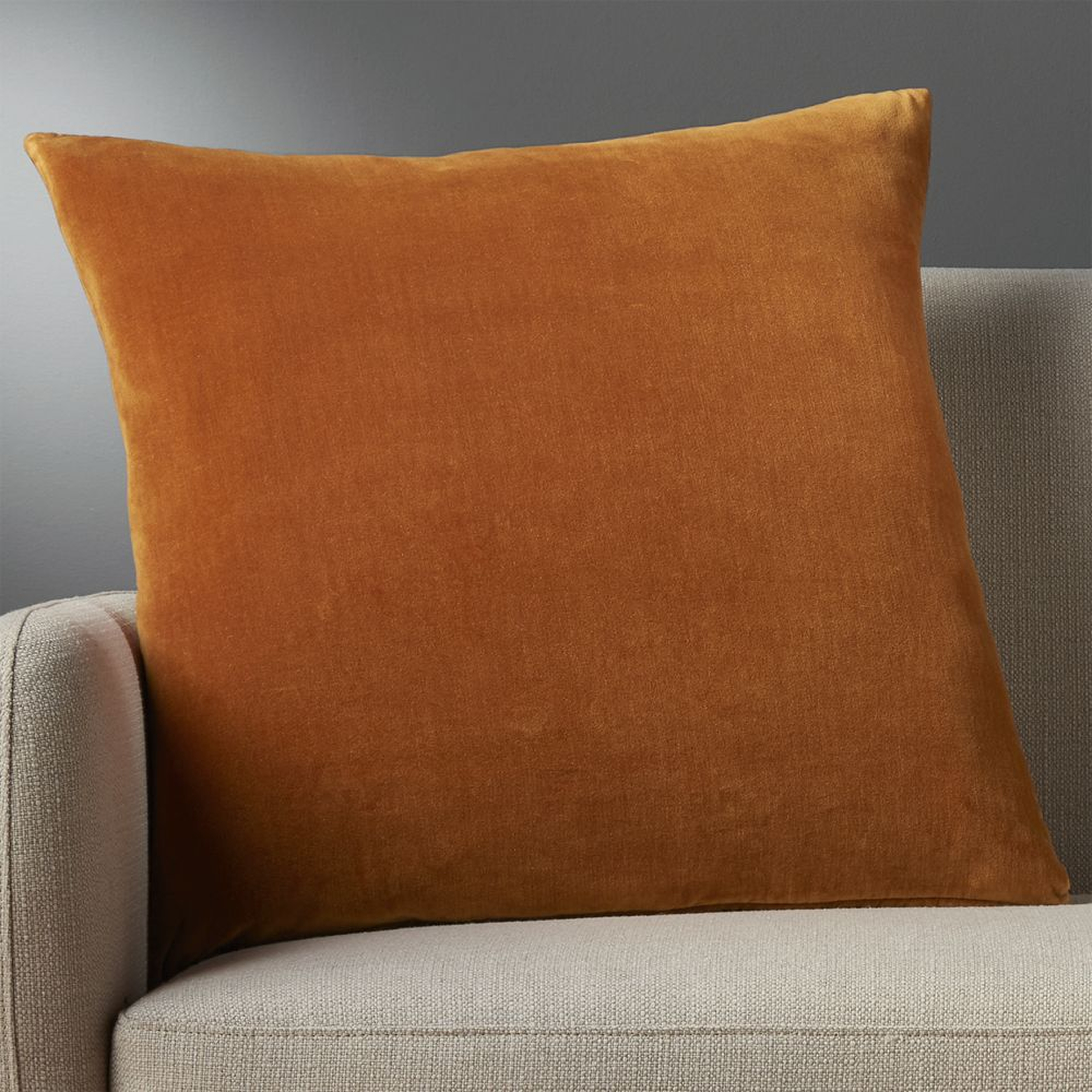 23" leisure copper pillow with down-alternative insert - CB2