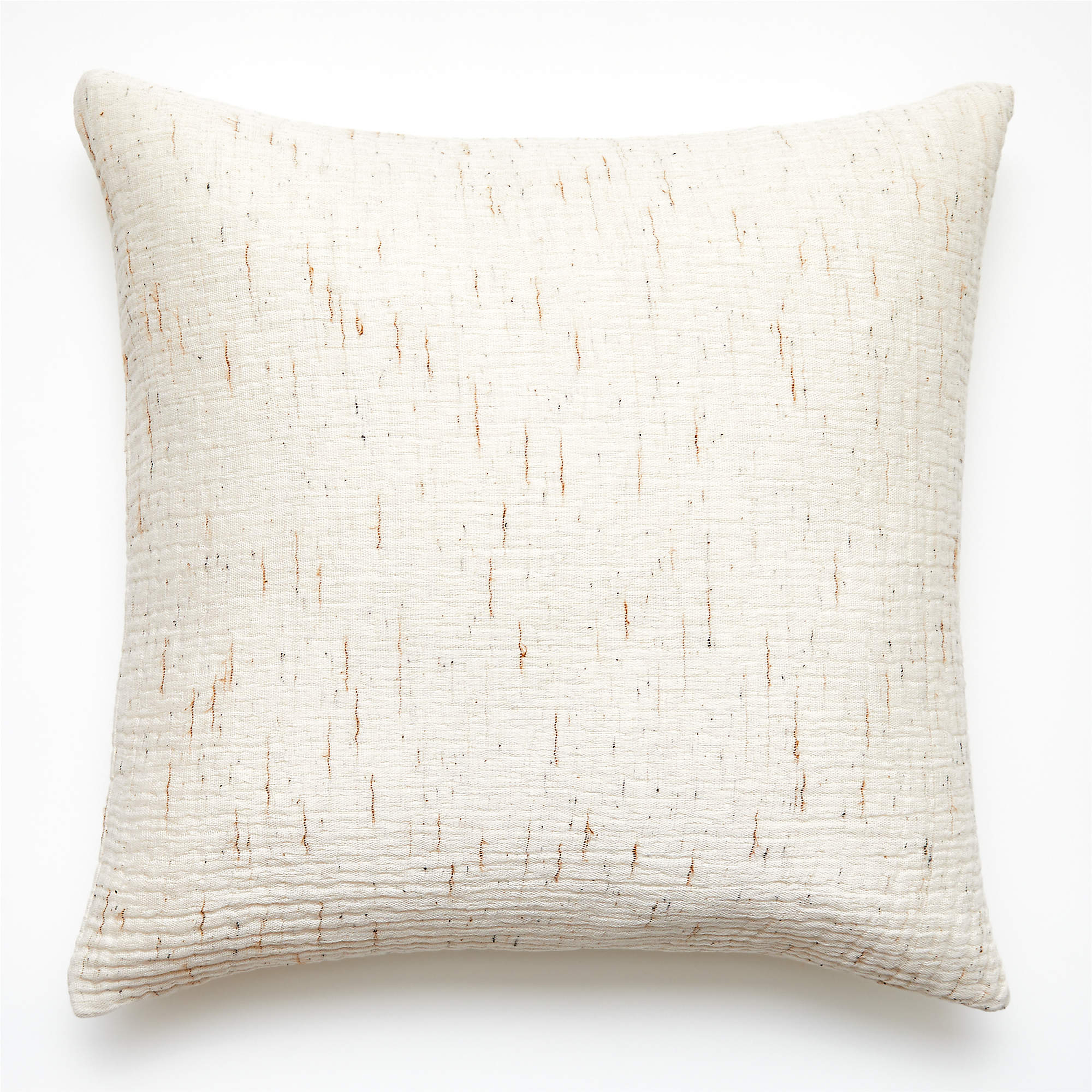 Nett Ivory Pillow with Feather-Down Insert, 23" x 23" - CB2