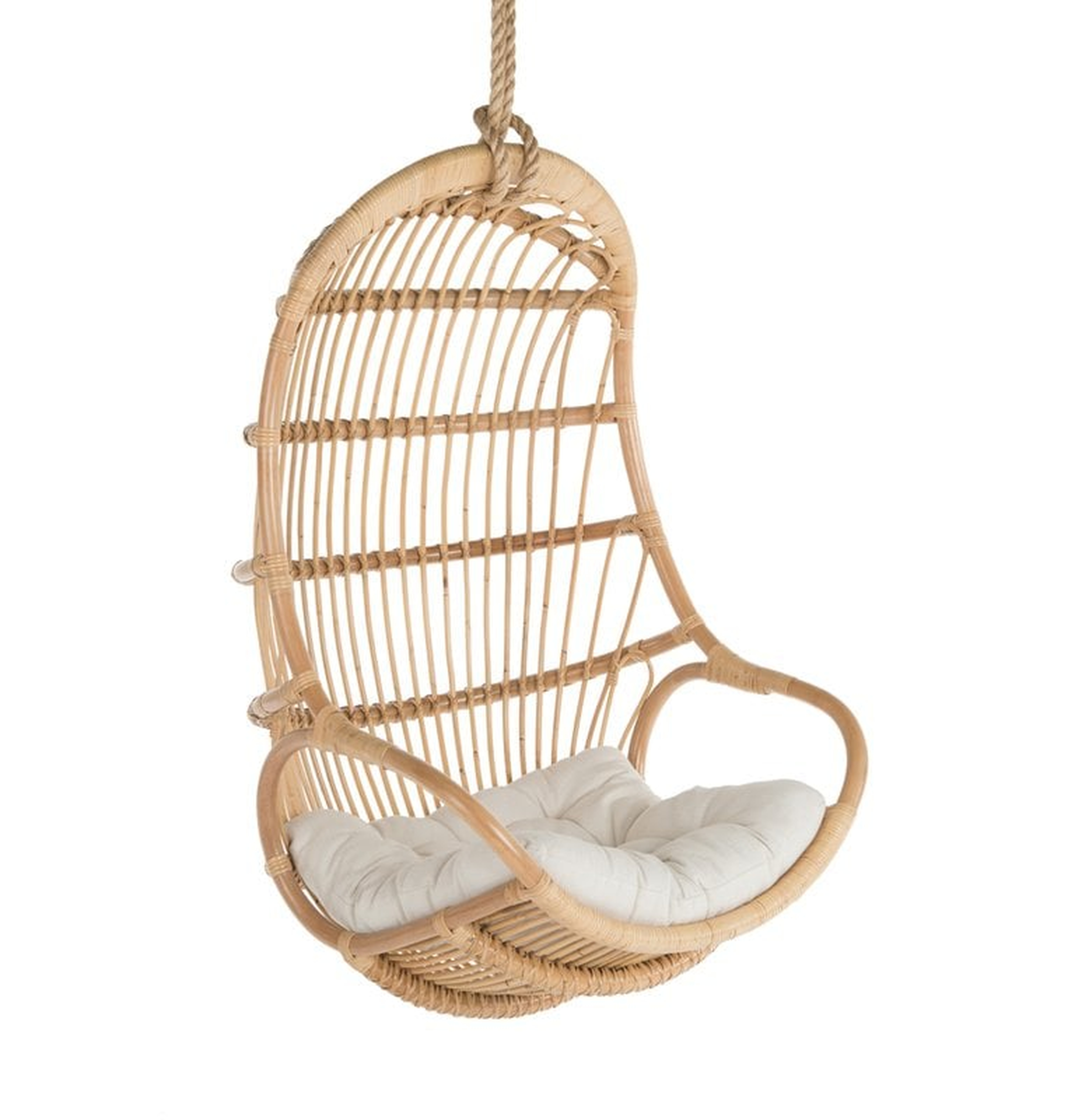 Briaroaks Hanging Rattan Swing Chair - Natural - Wayfair