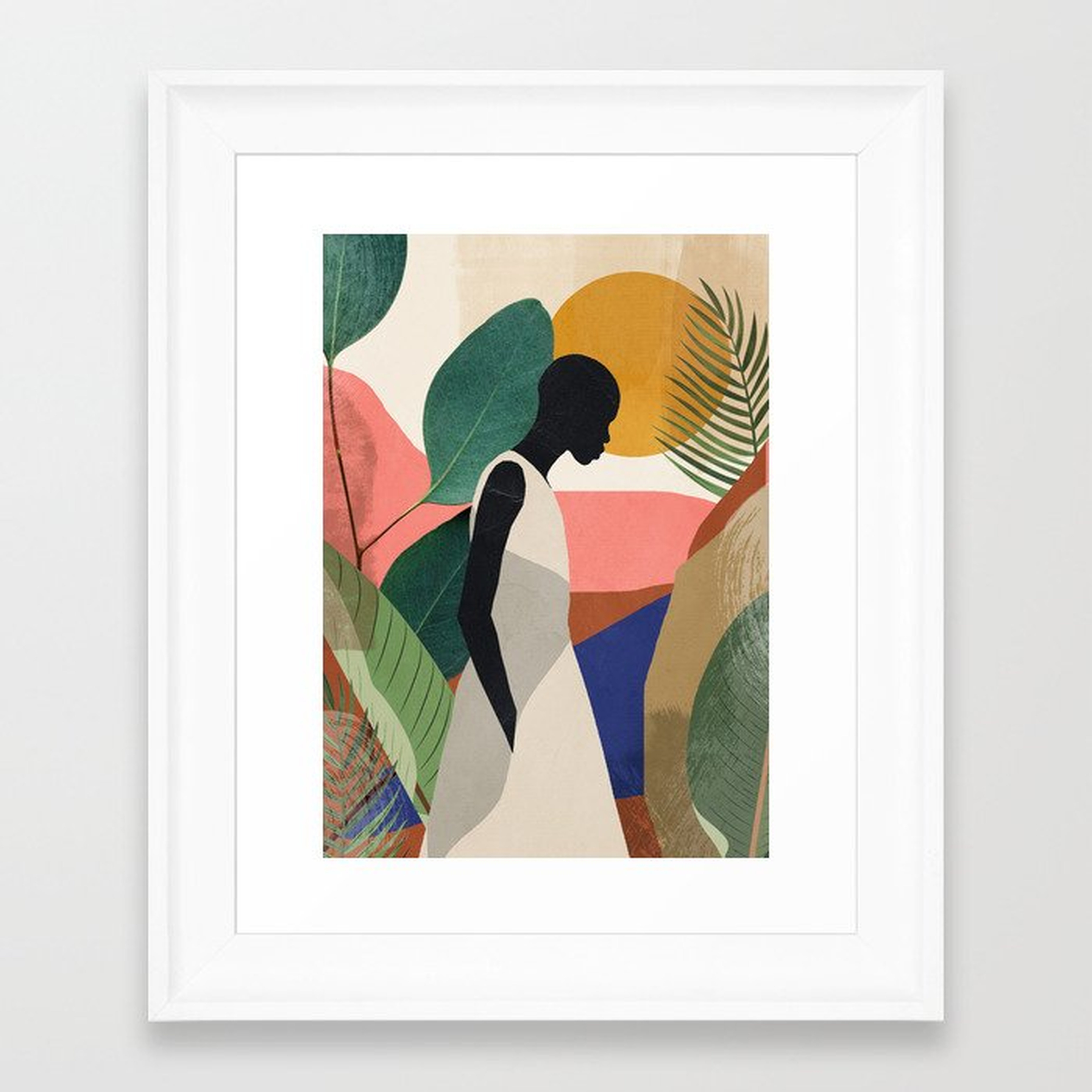 Tropical Girl Framed Art Print by ThingDesign - Society6