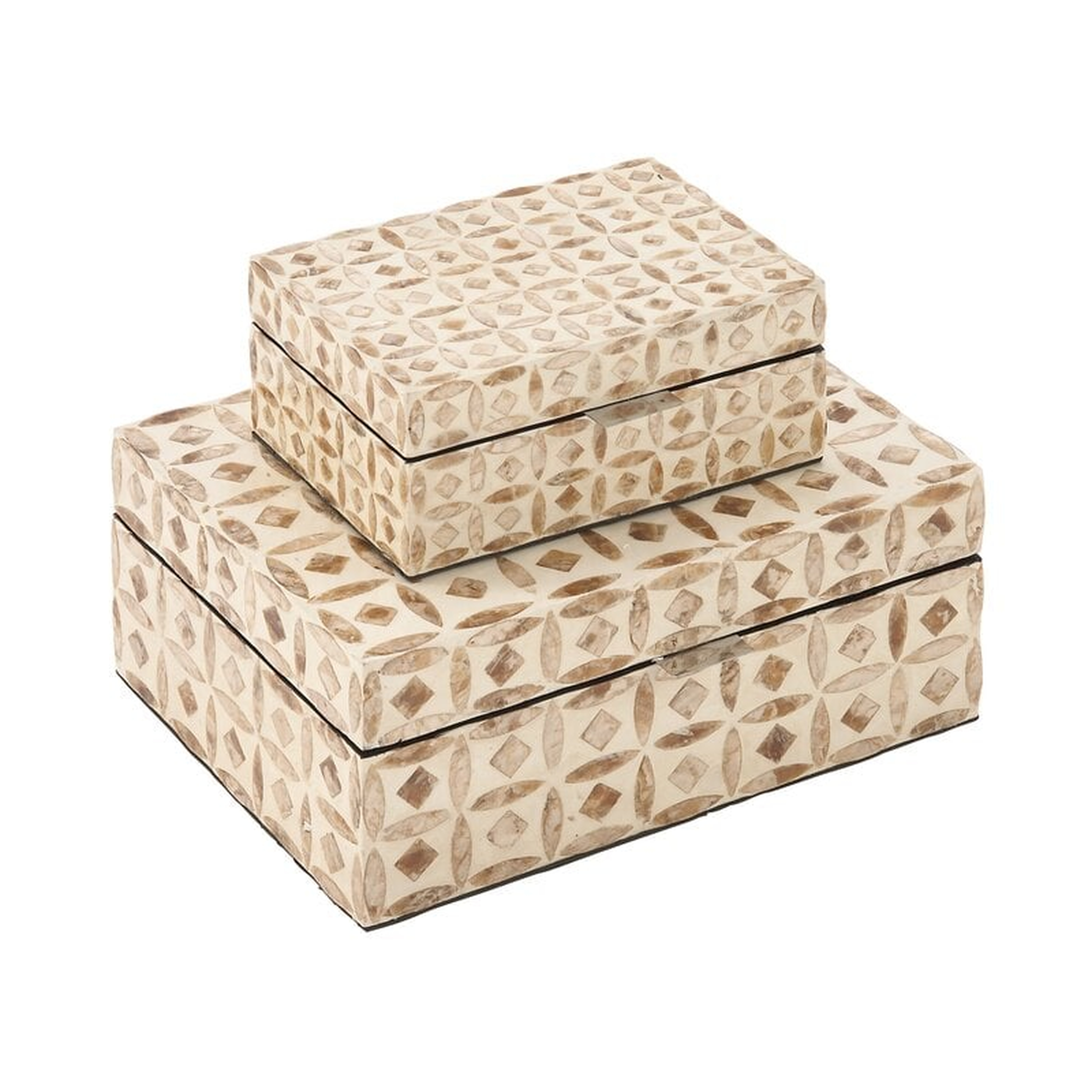 Keifer 2 Piece Handmade Decorative Box Set - Wayfair