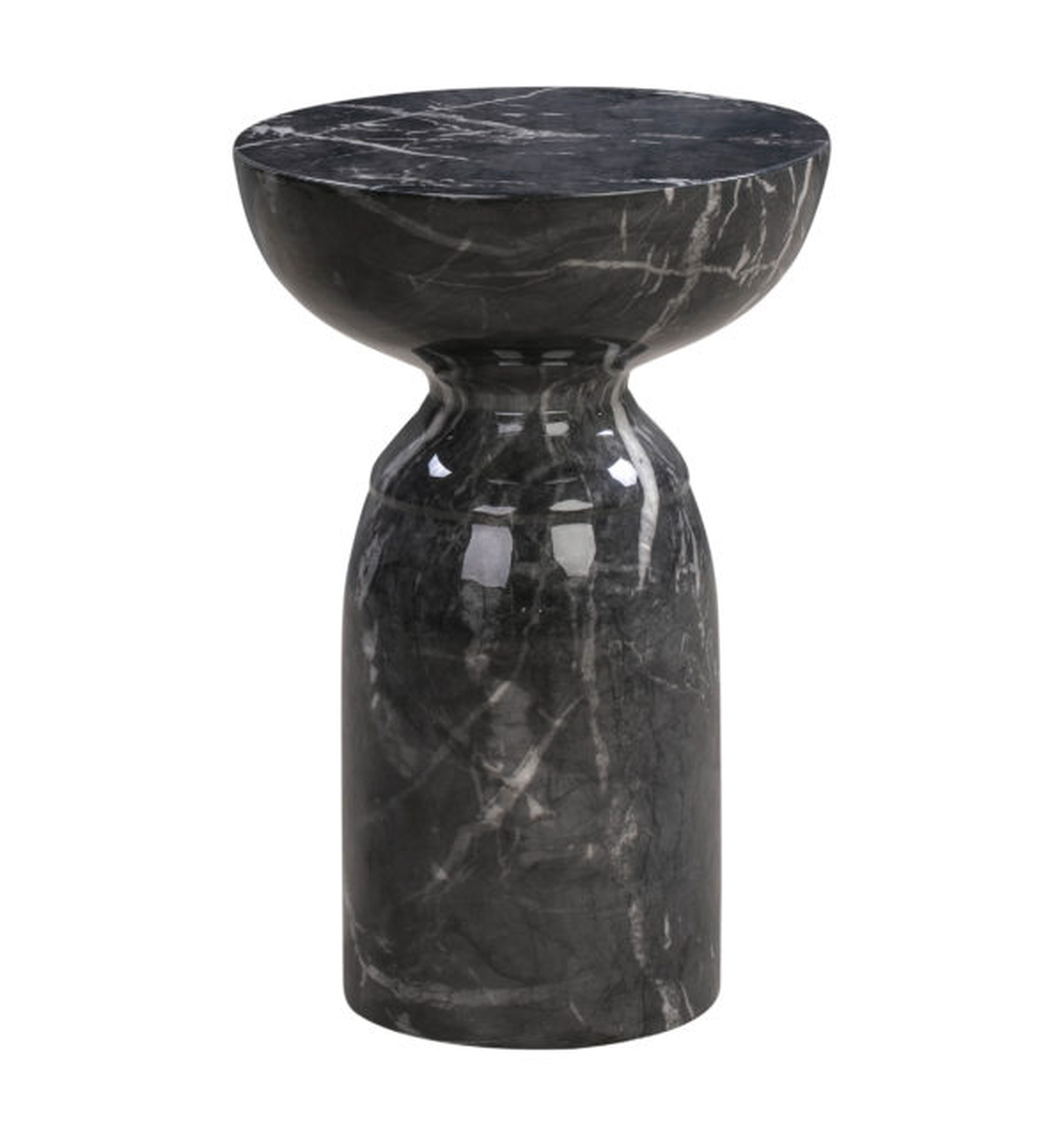 Alessandra Black Marble Side Table - Maren Home