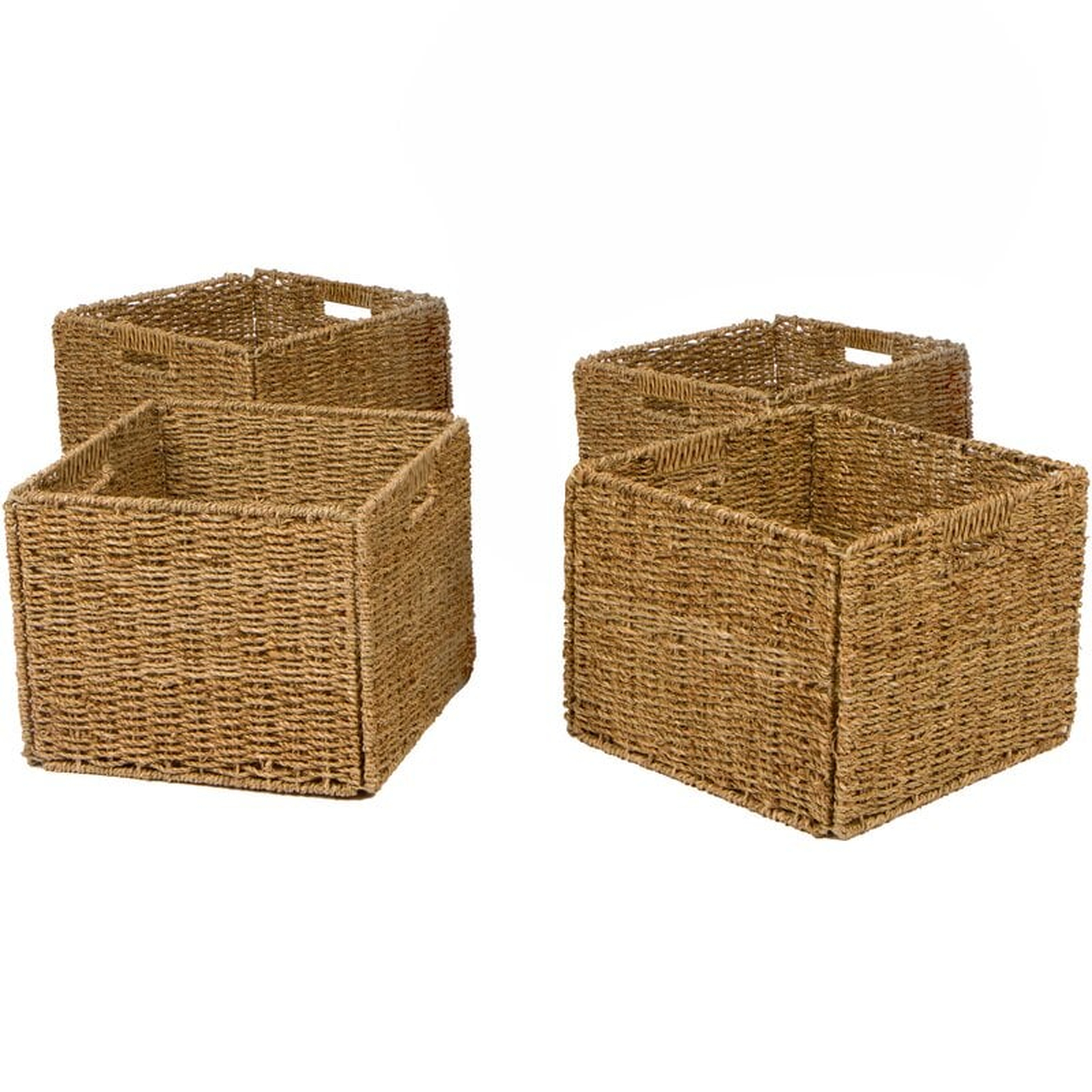 Foldable Wicker Basket (Set of 5) - Wayfair