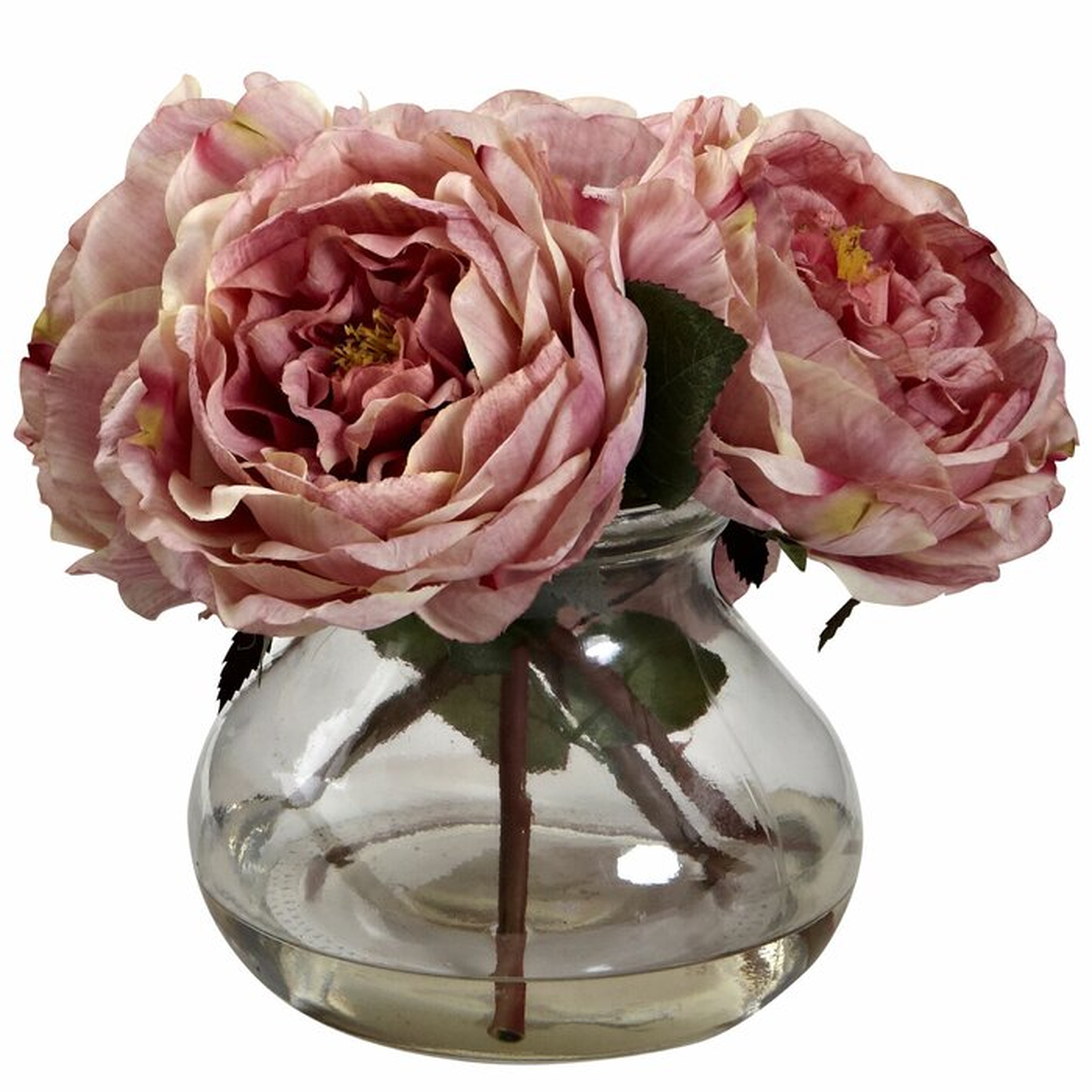 Fancy Roses Centerpiece in Vase - Birch Lane