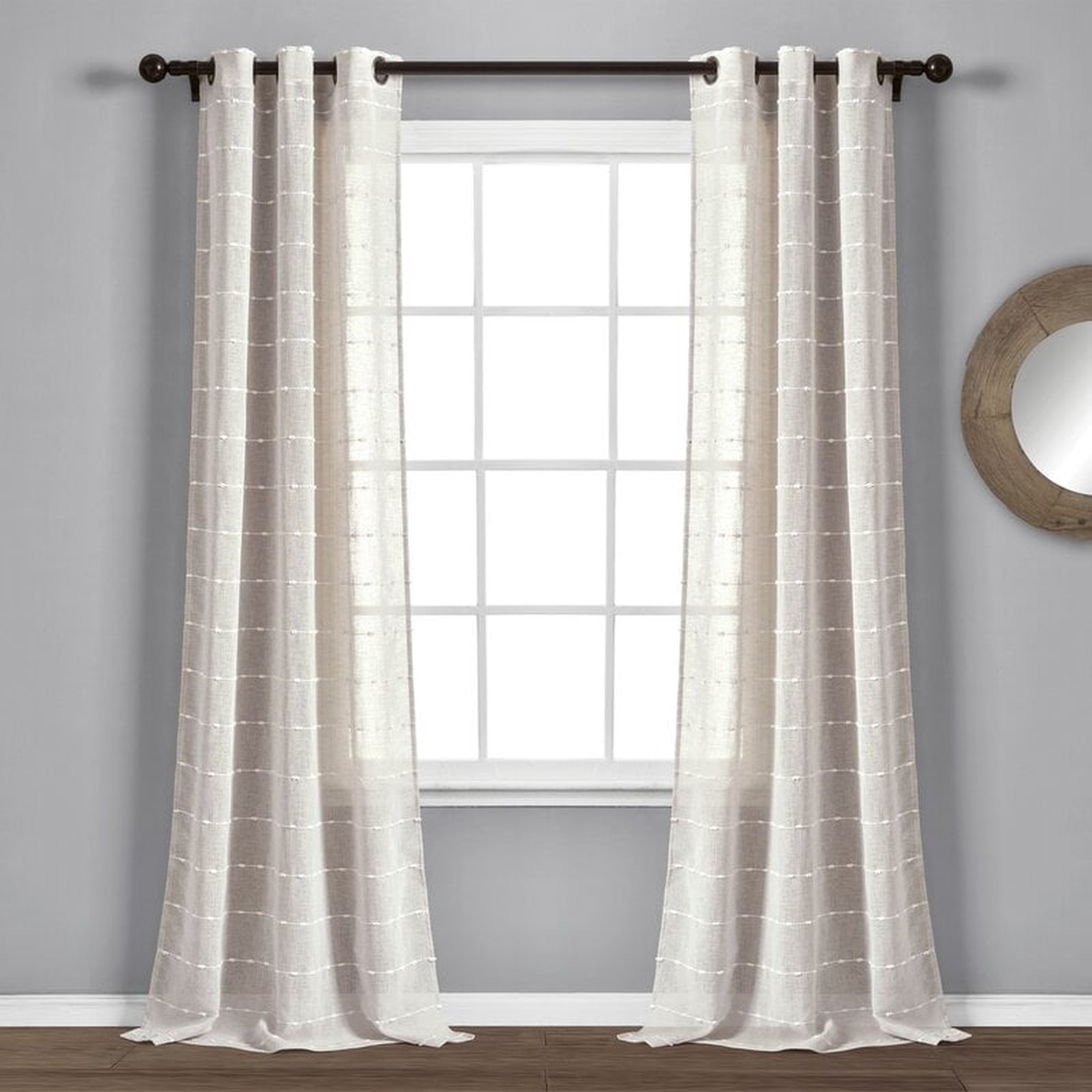 Enid Textured Sheer Curtain Panels (Set of 2) - Wayfair