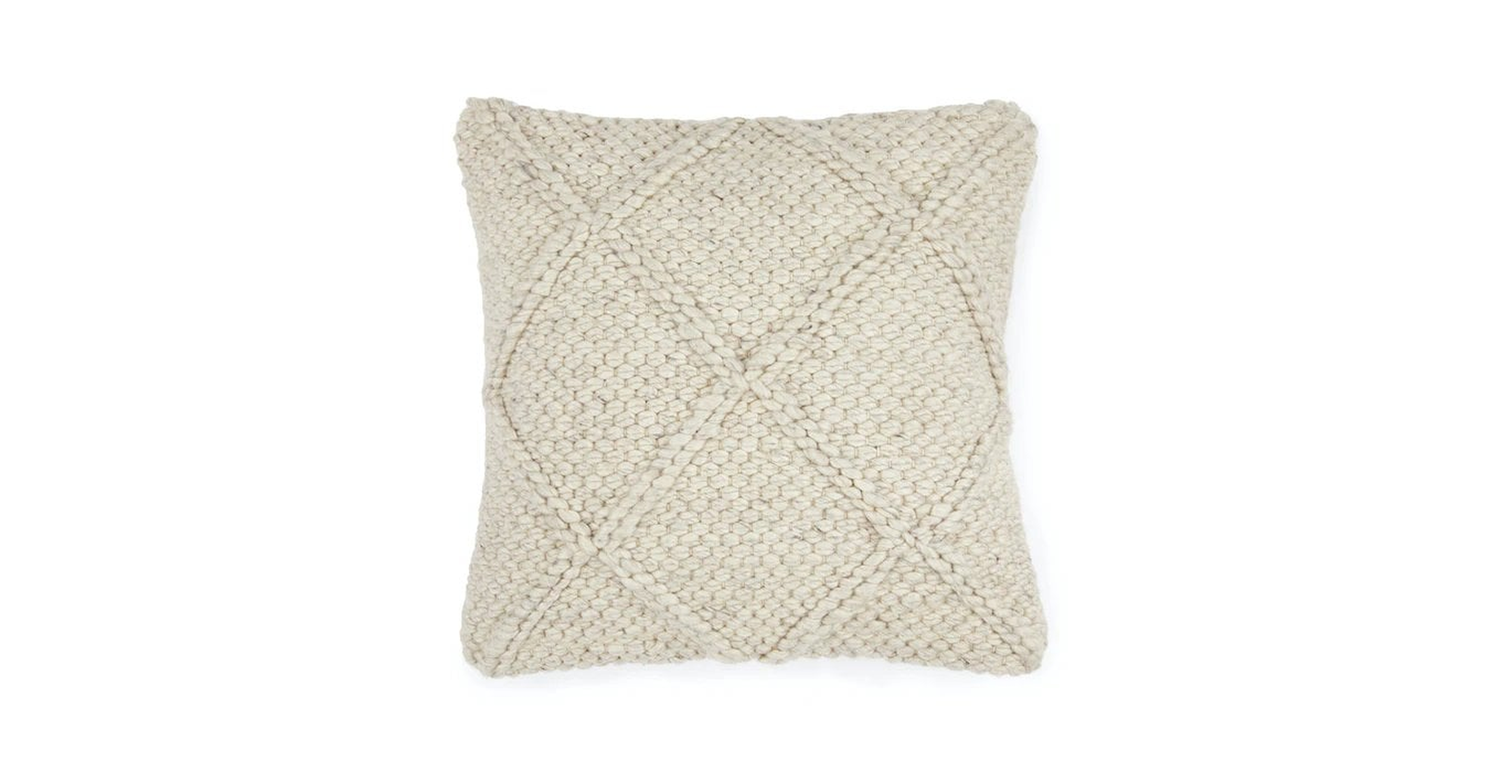 Criss Pillow, 20" x 20", Natural Ivory - Article