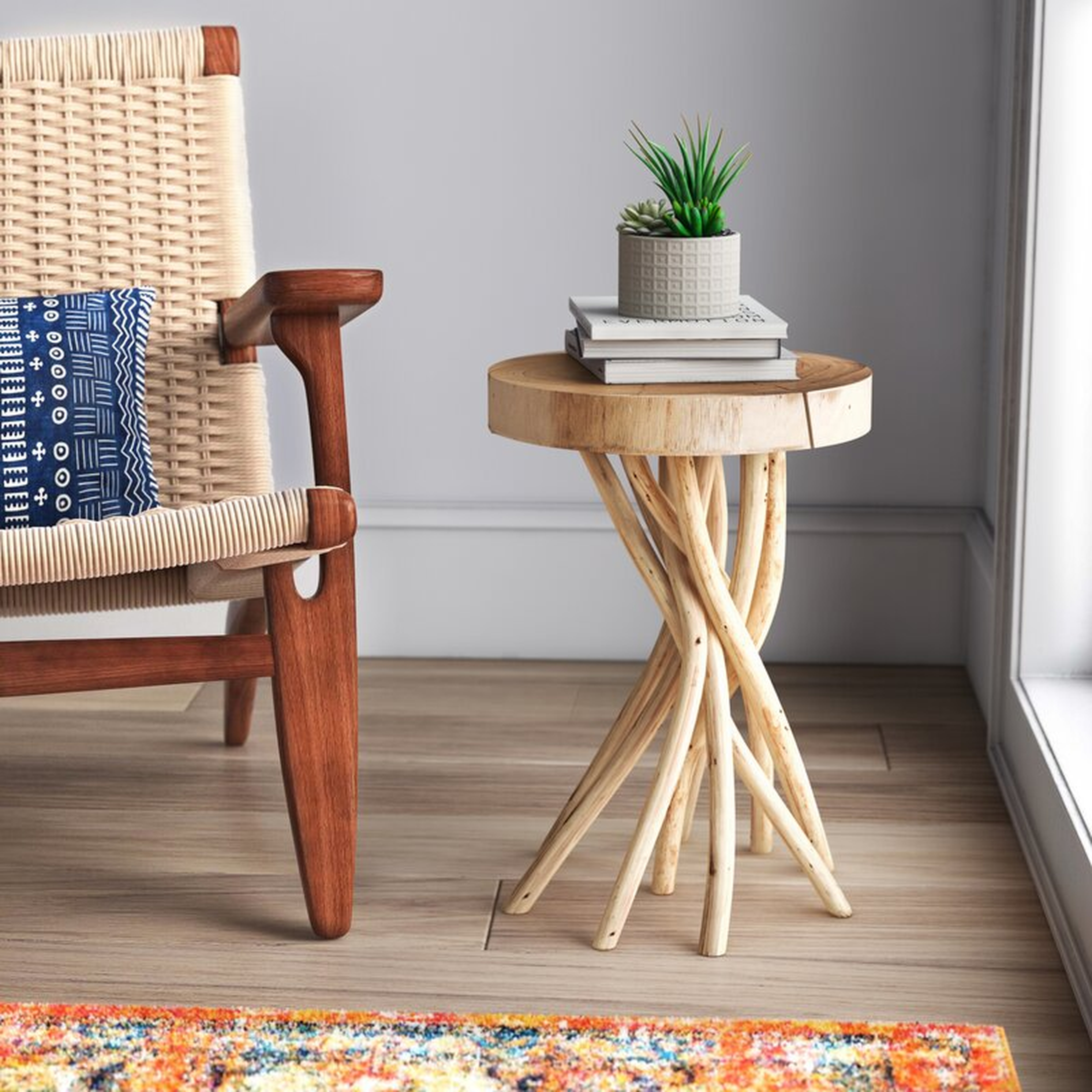 Selah Solid Wood Pedestal End Table - Wayfair