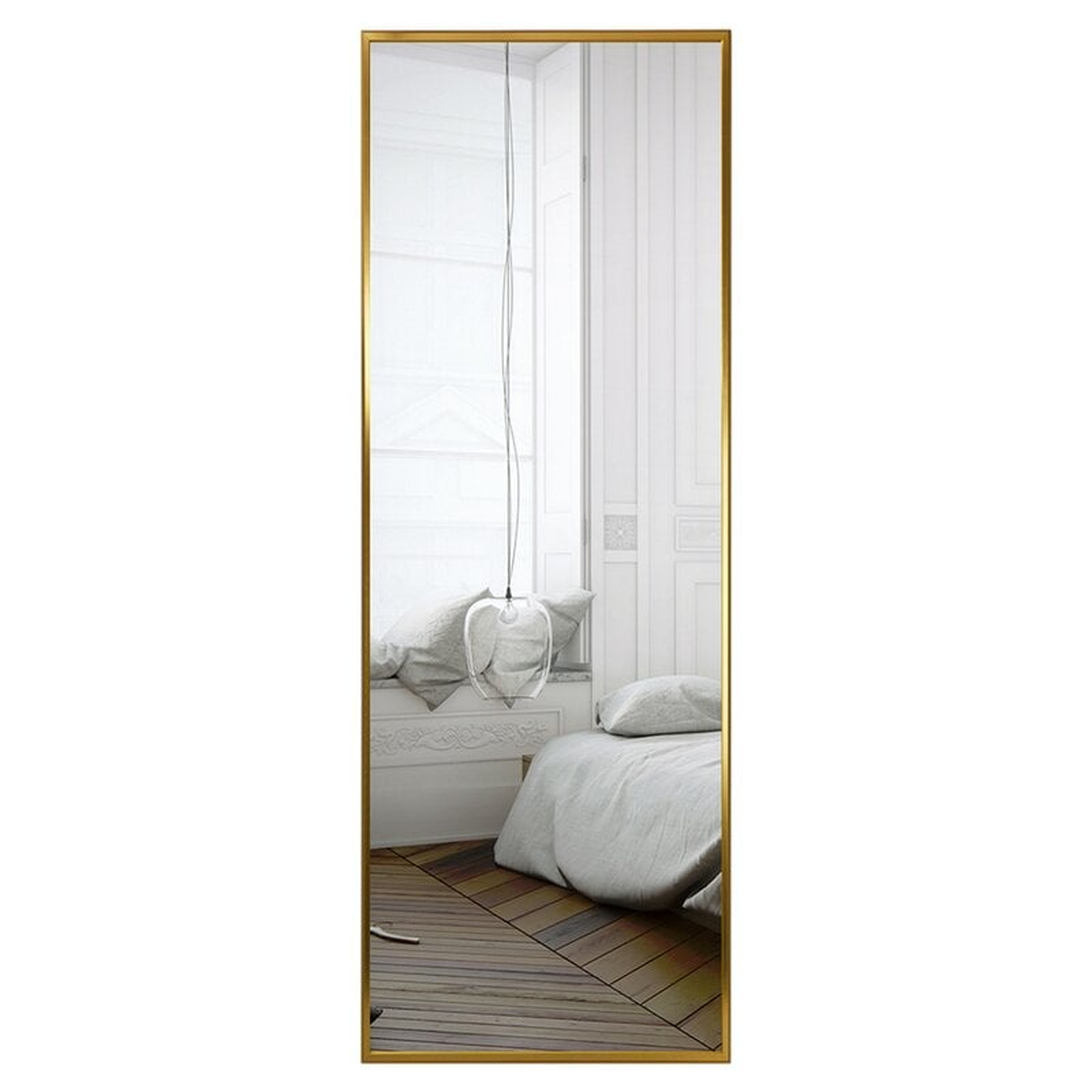 Modern & Contemporary Full Length Mirror- Gold - Wayfair