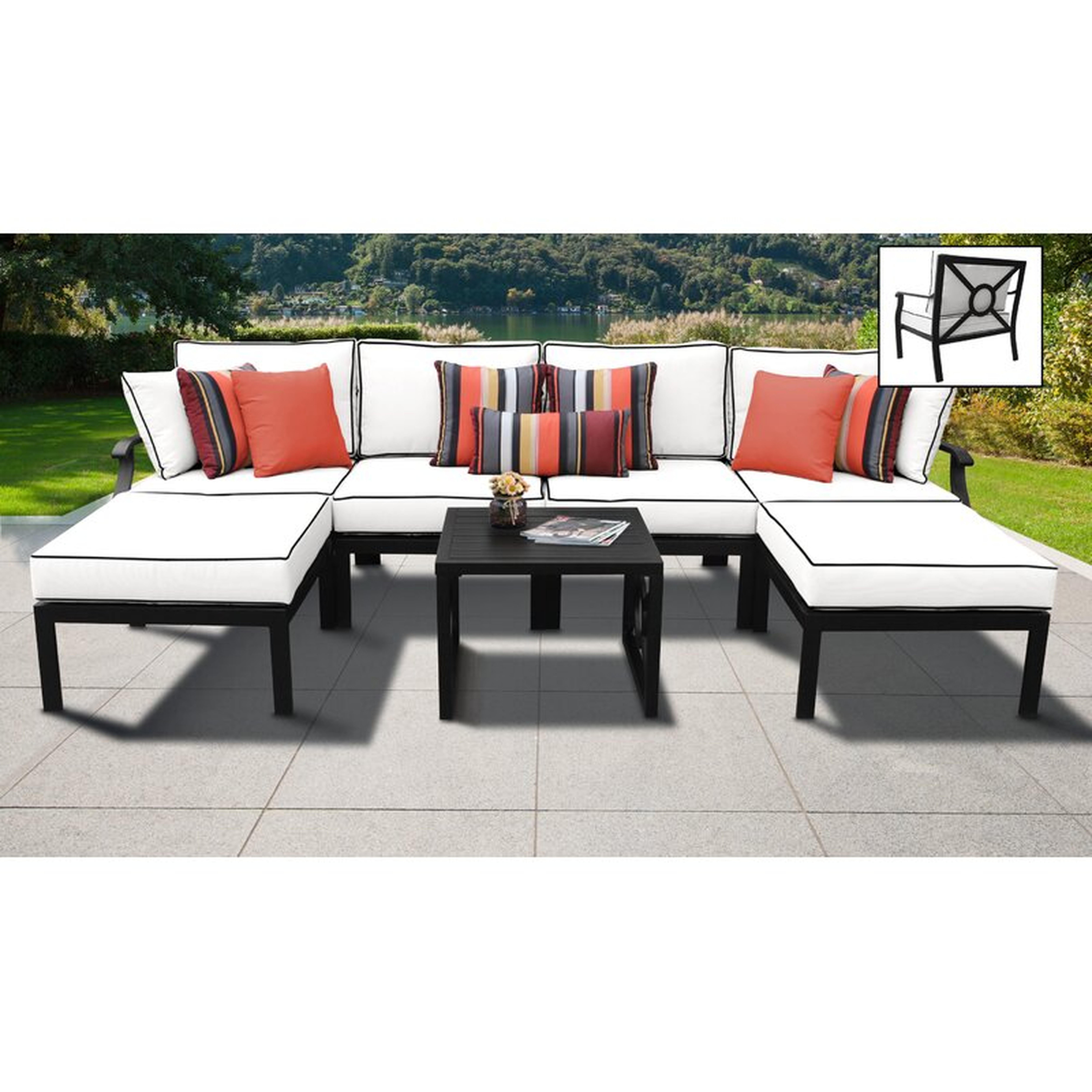 kathy ireland Madison Ave. 7 Piece Sectional Seating Group with Cushions - Wayfair