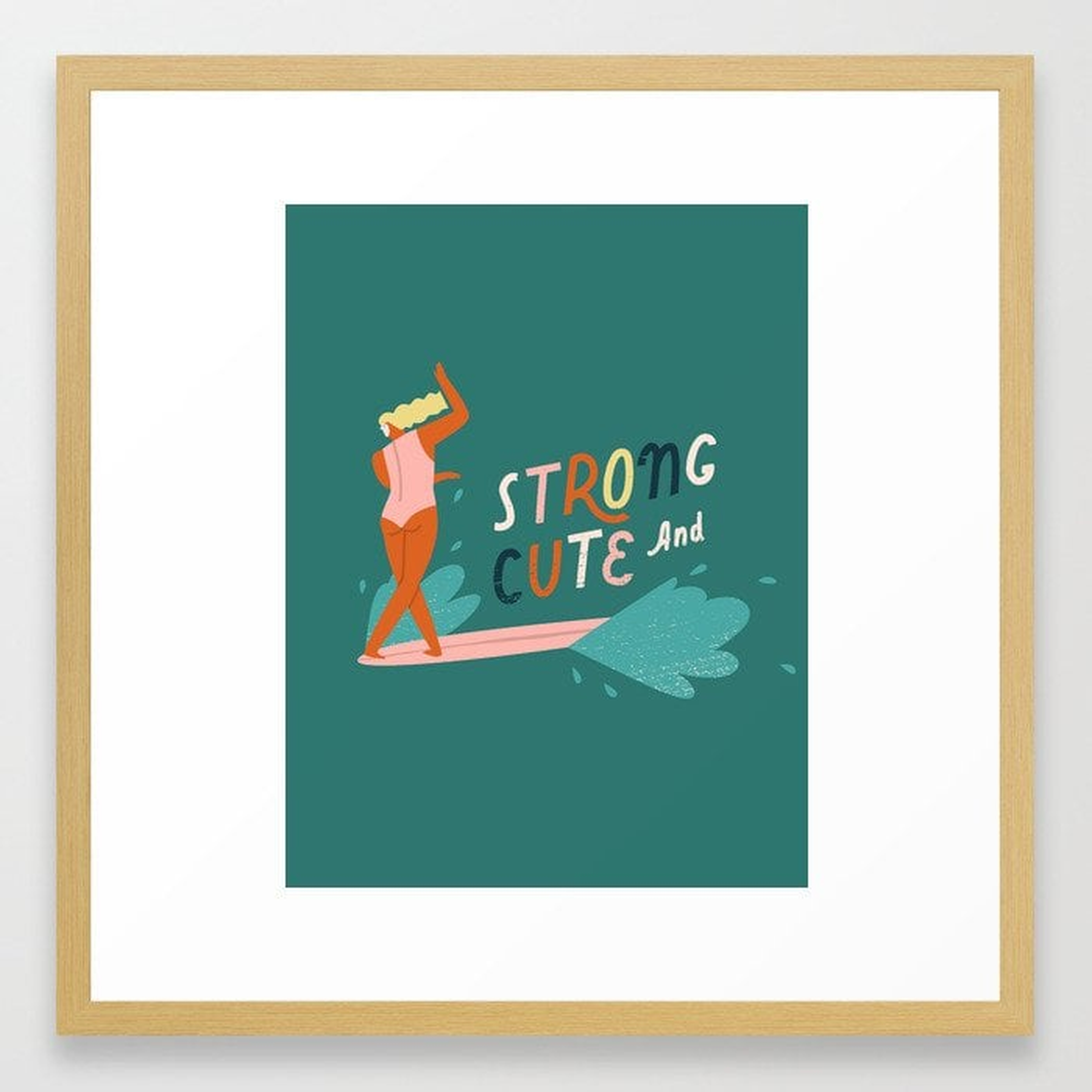 Strong and cute Framed Art Print - Society6