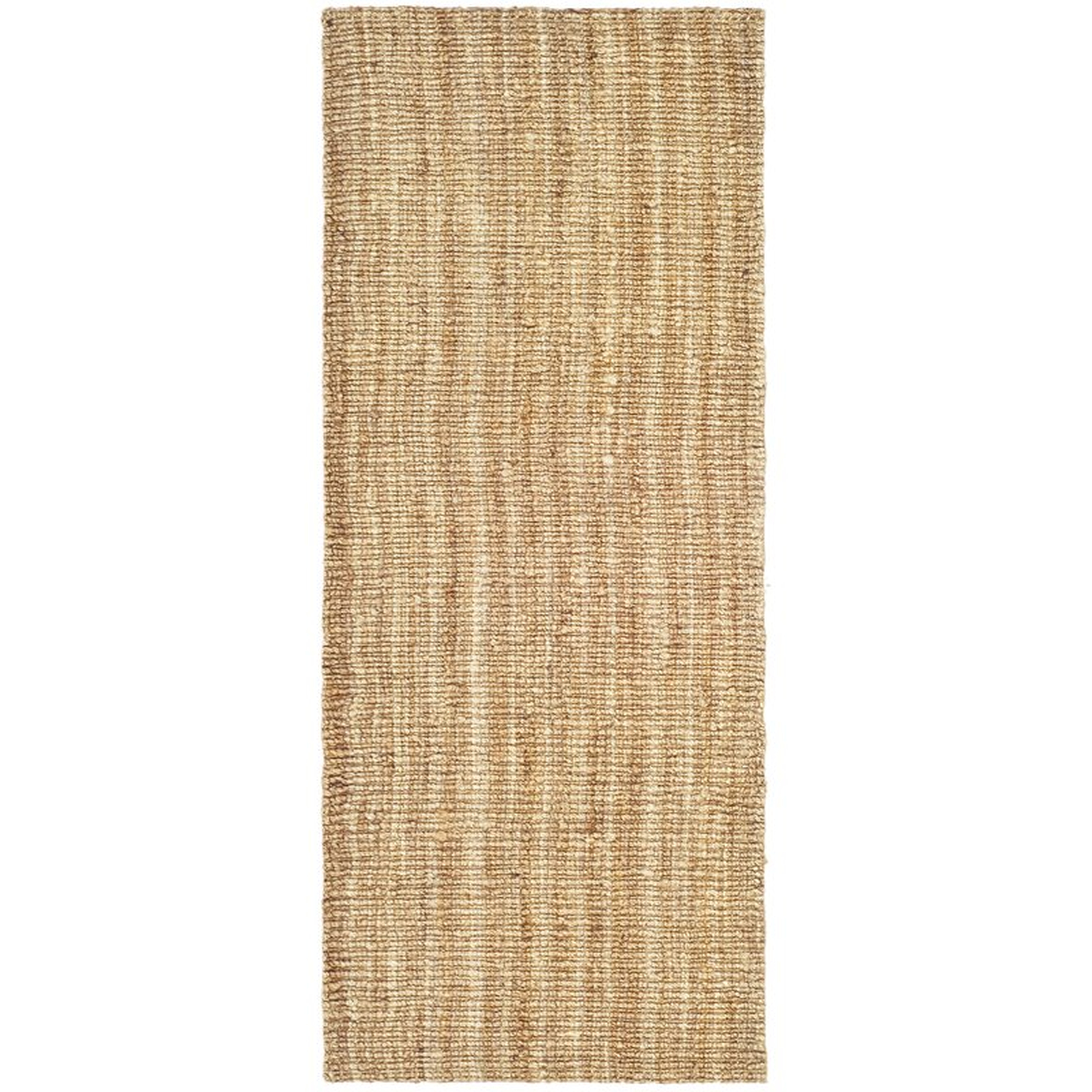 Abrielle Power Loomed Natural Area Rug- 2 x 6' runner - Birch Lane