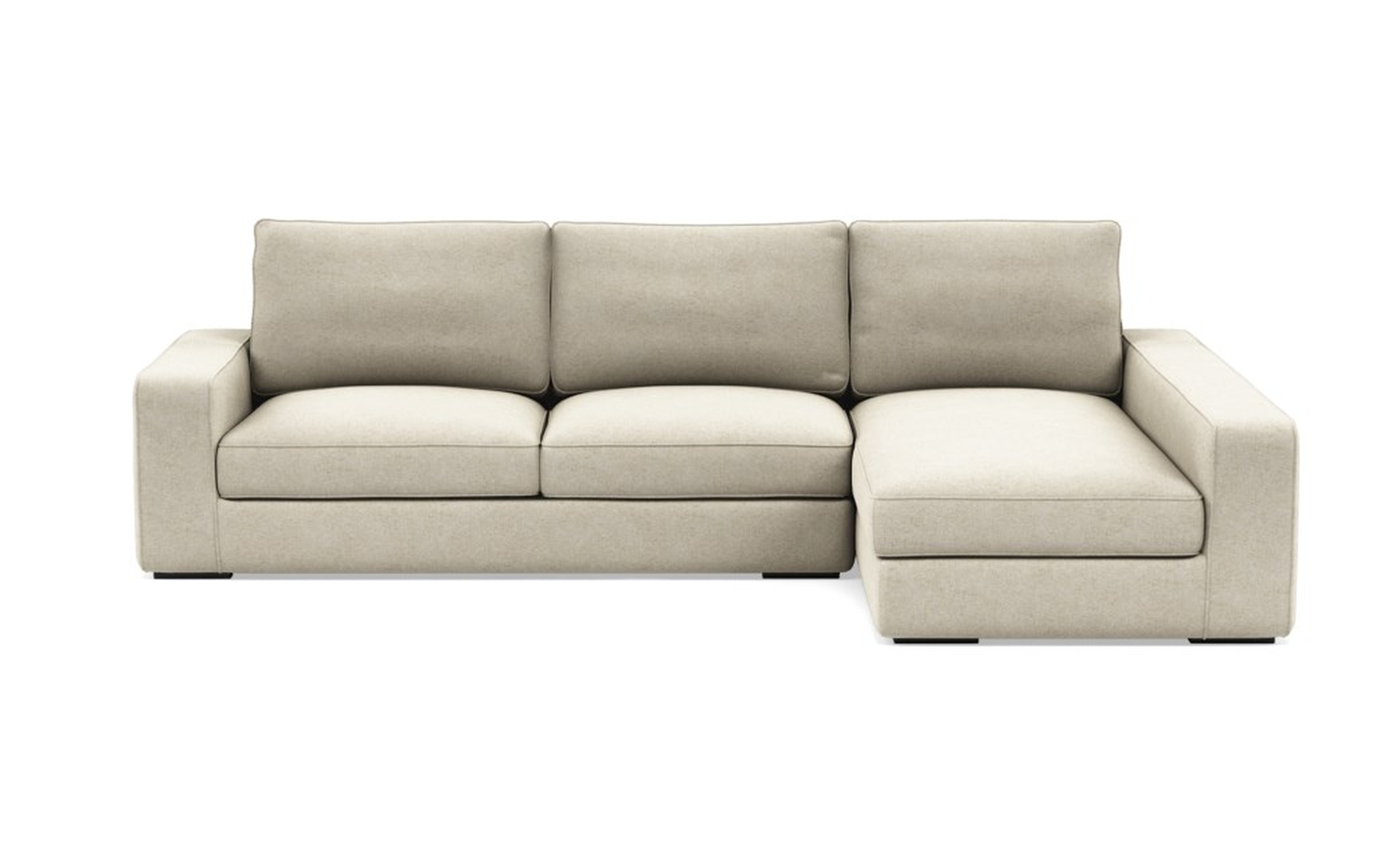 AINSLEY Sectional Sofa with Right Chaise - Flax - Interior Define