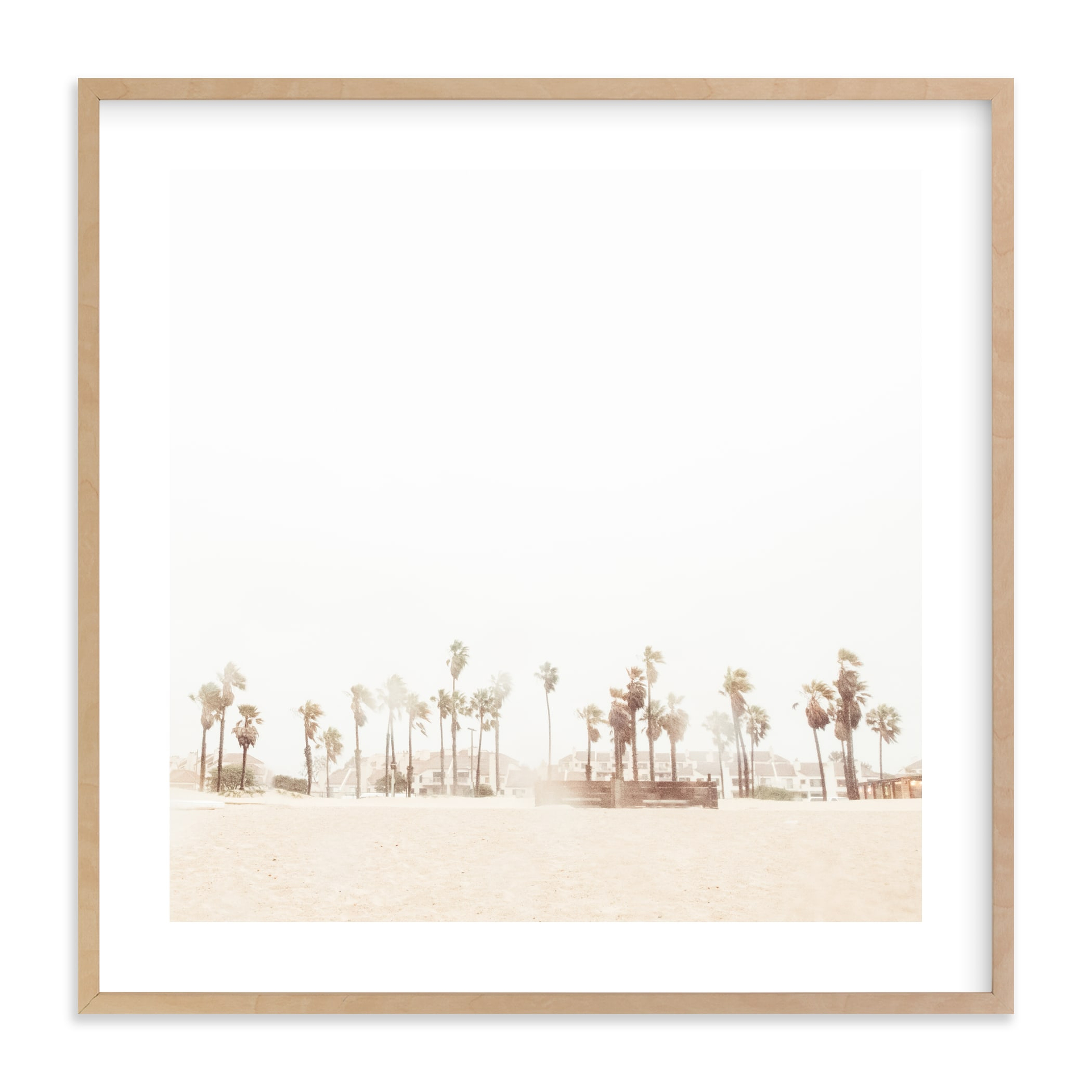 Stormy Palms with white border - Minted