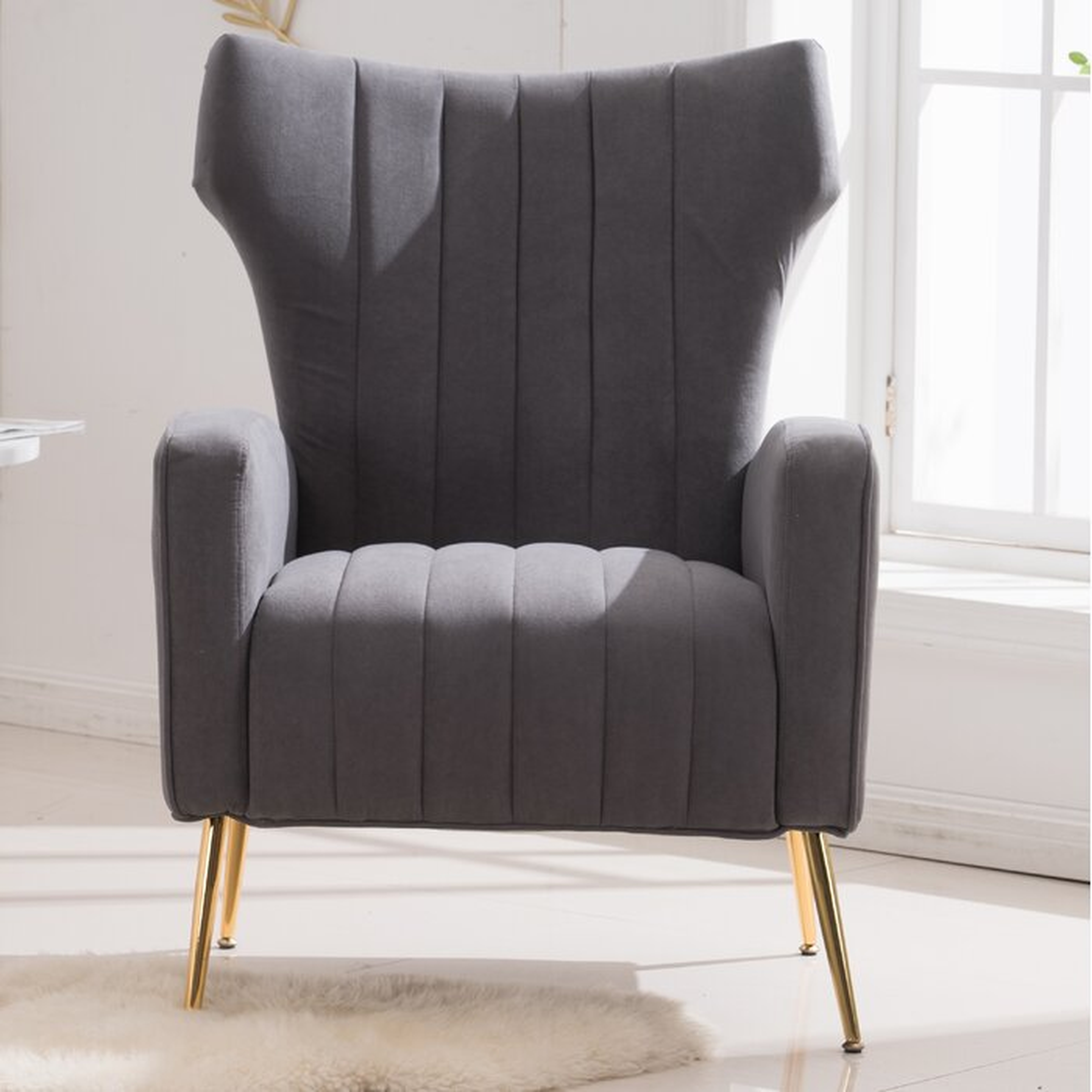 Cayleigh 27.5'' Wide Velvet Wingback Chair - Wayfair