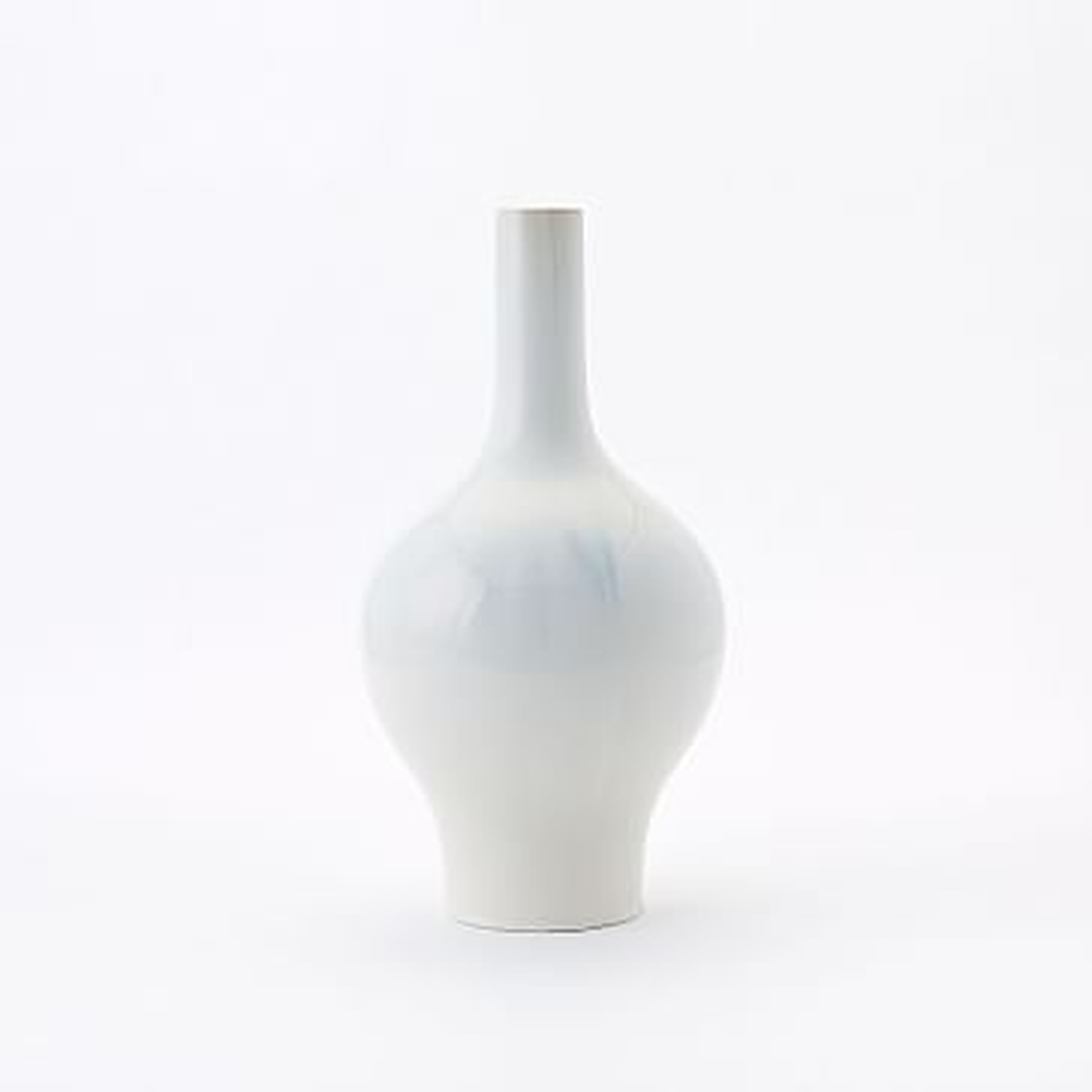 Reactive Glaze Ceramic Vases - White, Large - West Elm