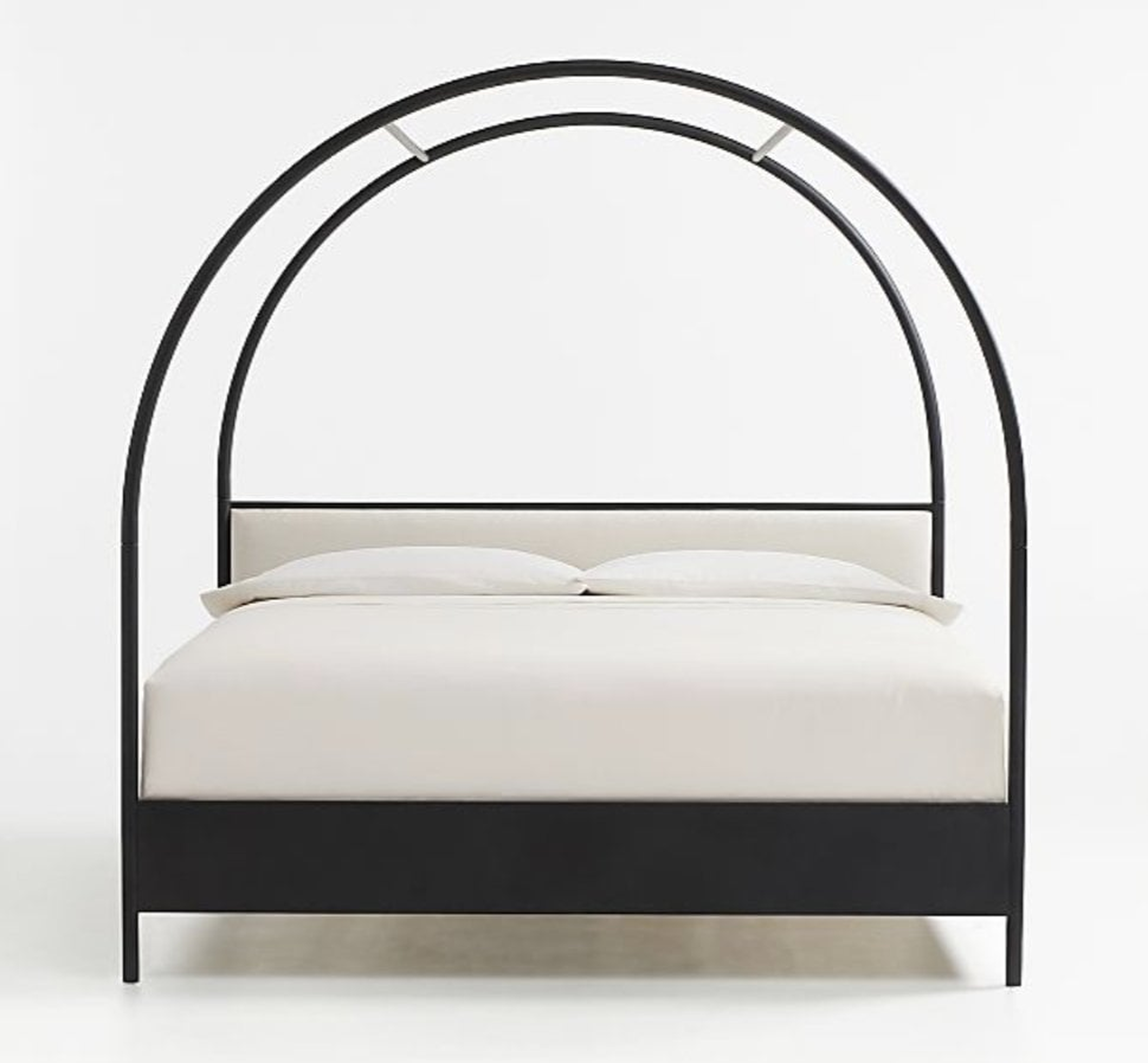 Canyon King Arched Canopy Bed with Upholstered Headboard - Crate and Barrel