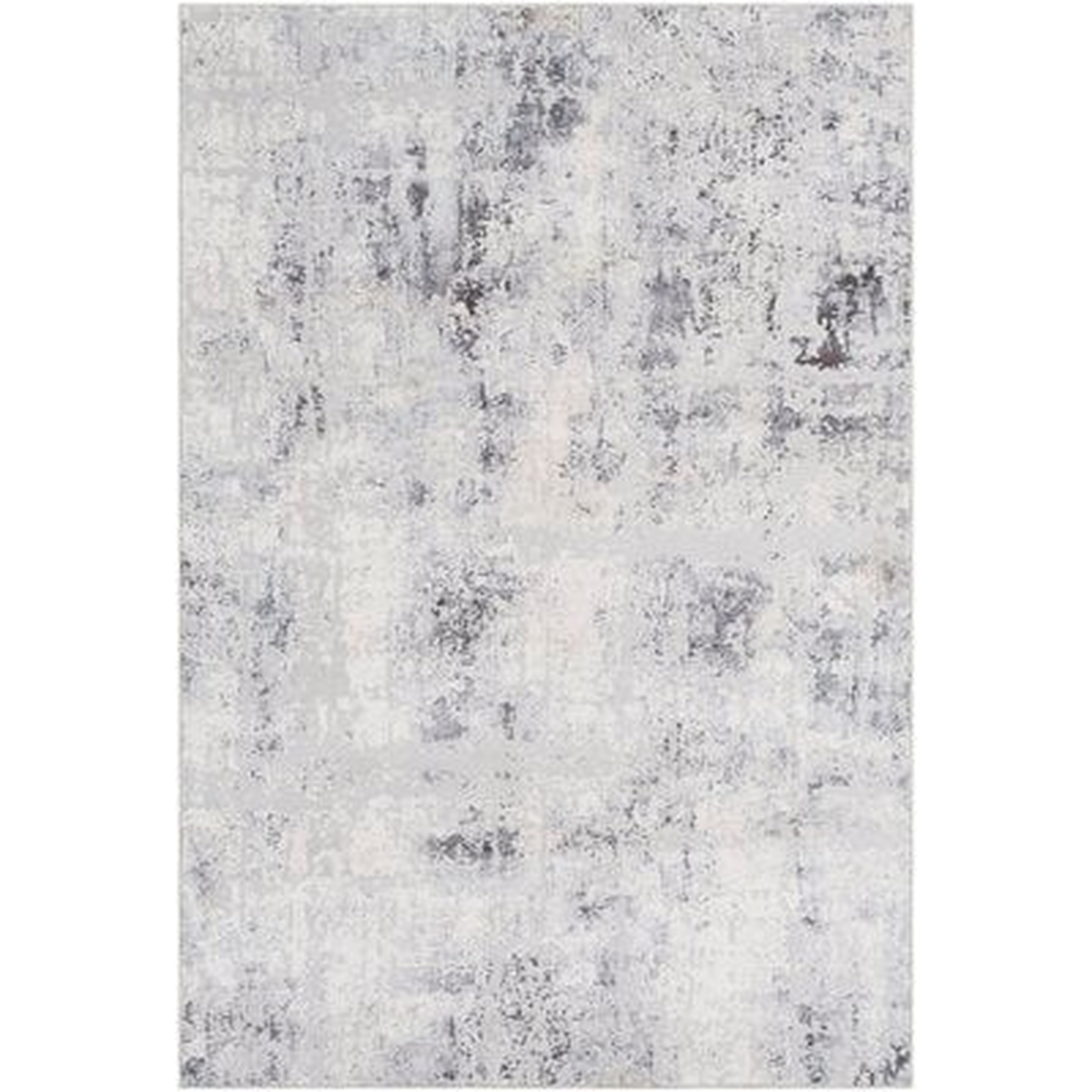 Heger Distressed Gray/White Area Rug - Wayfair