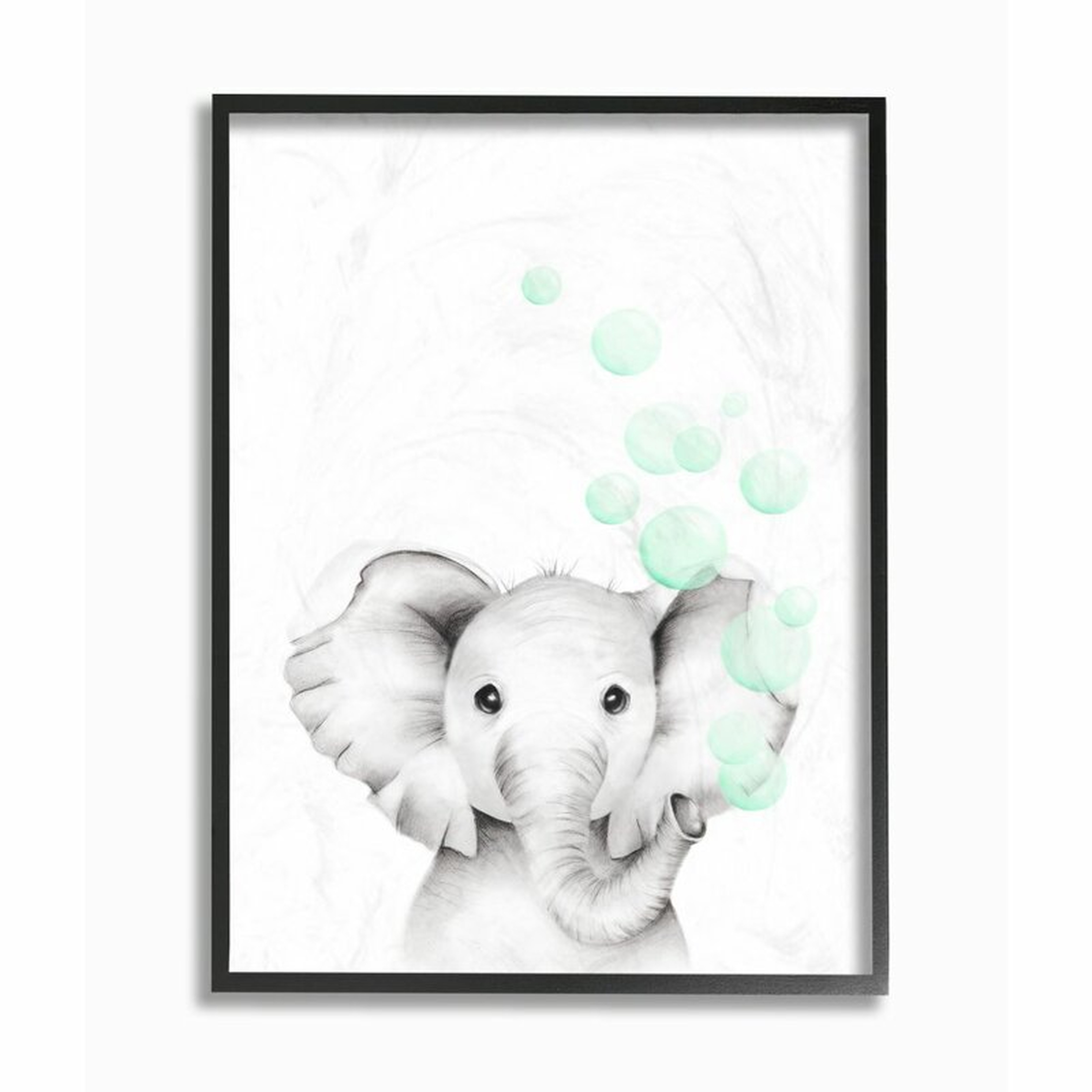 Segal Cute Cartoon Baby Elephant Painting Kids Wall Décor - Wayfair