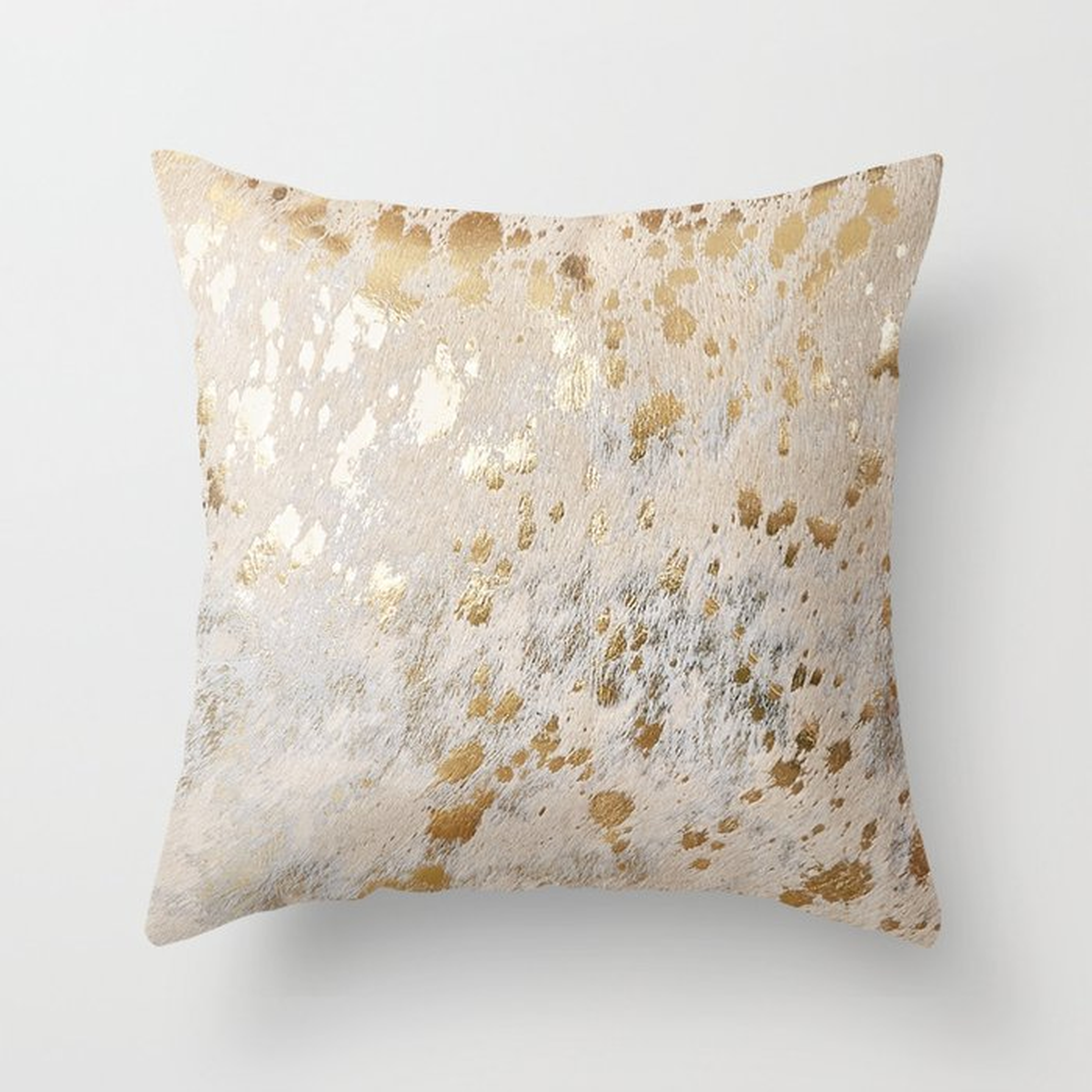 Gold Hide Print Metallic Throw Pillow - Society6