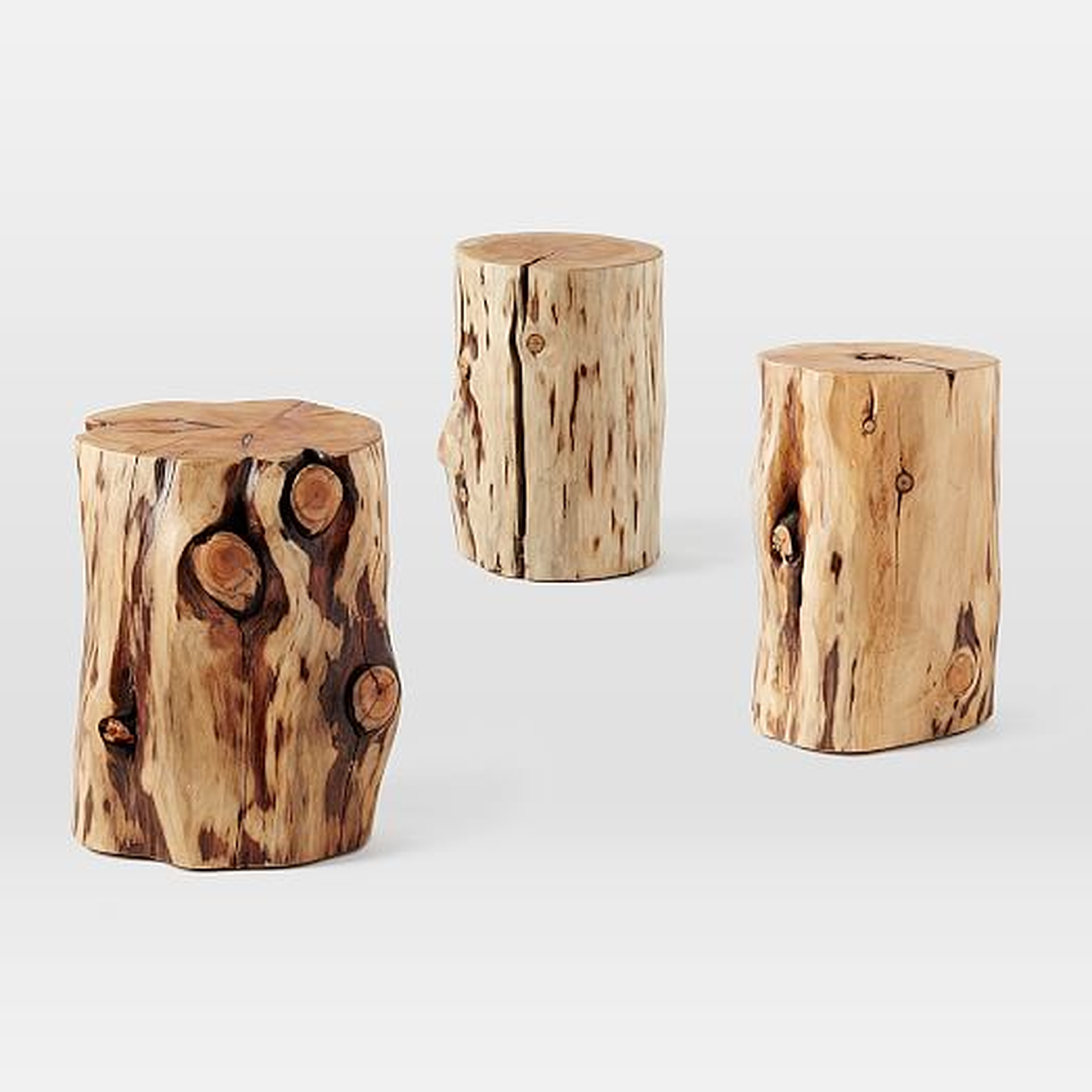 Natural Tree-Stump Side Table (White Glove Delivery) - West Elm