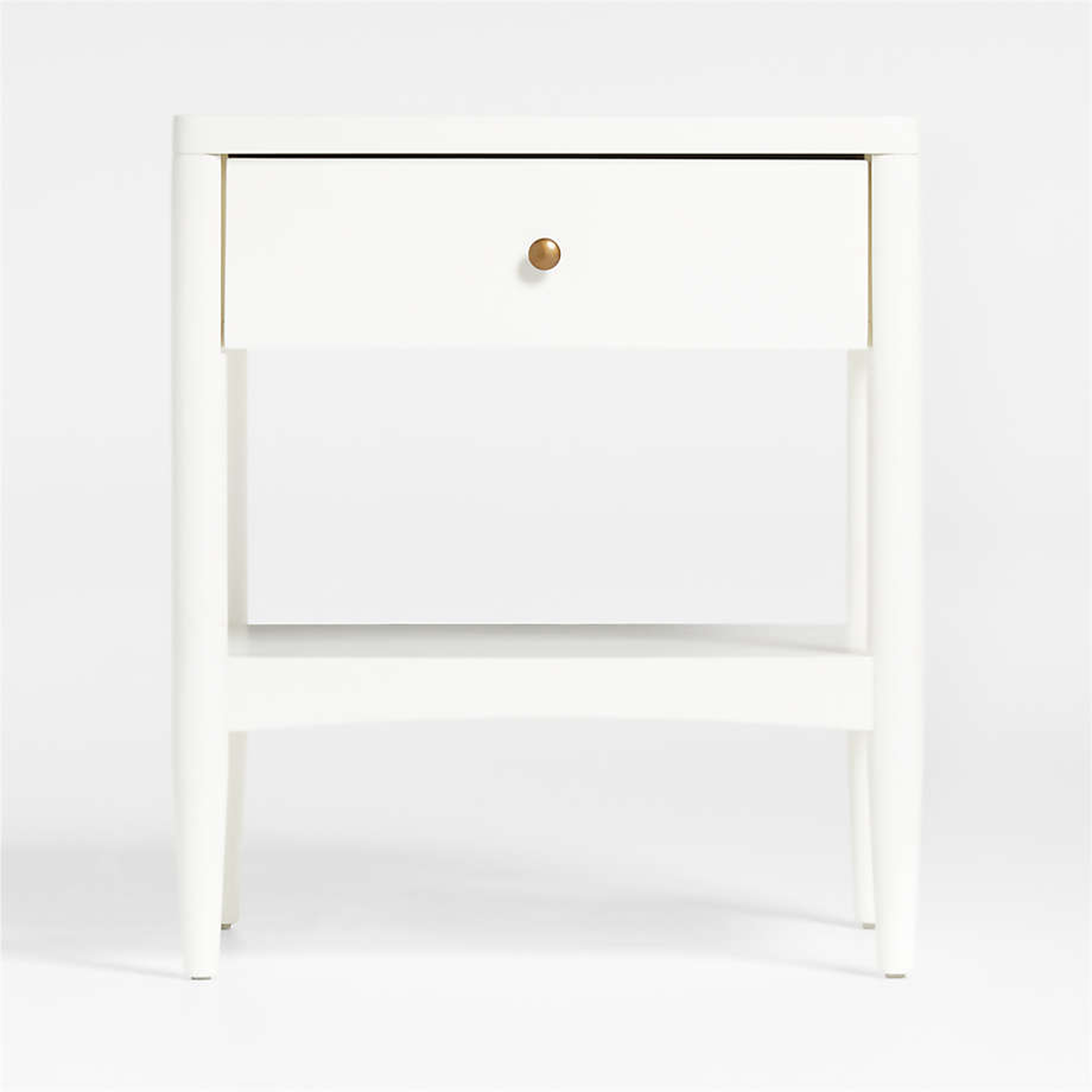 Hampshire White Wood Kids Nightstand with Drawer - Crate and Barrel