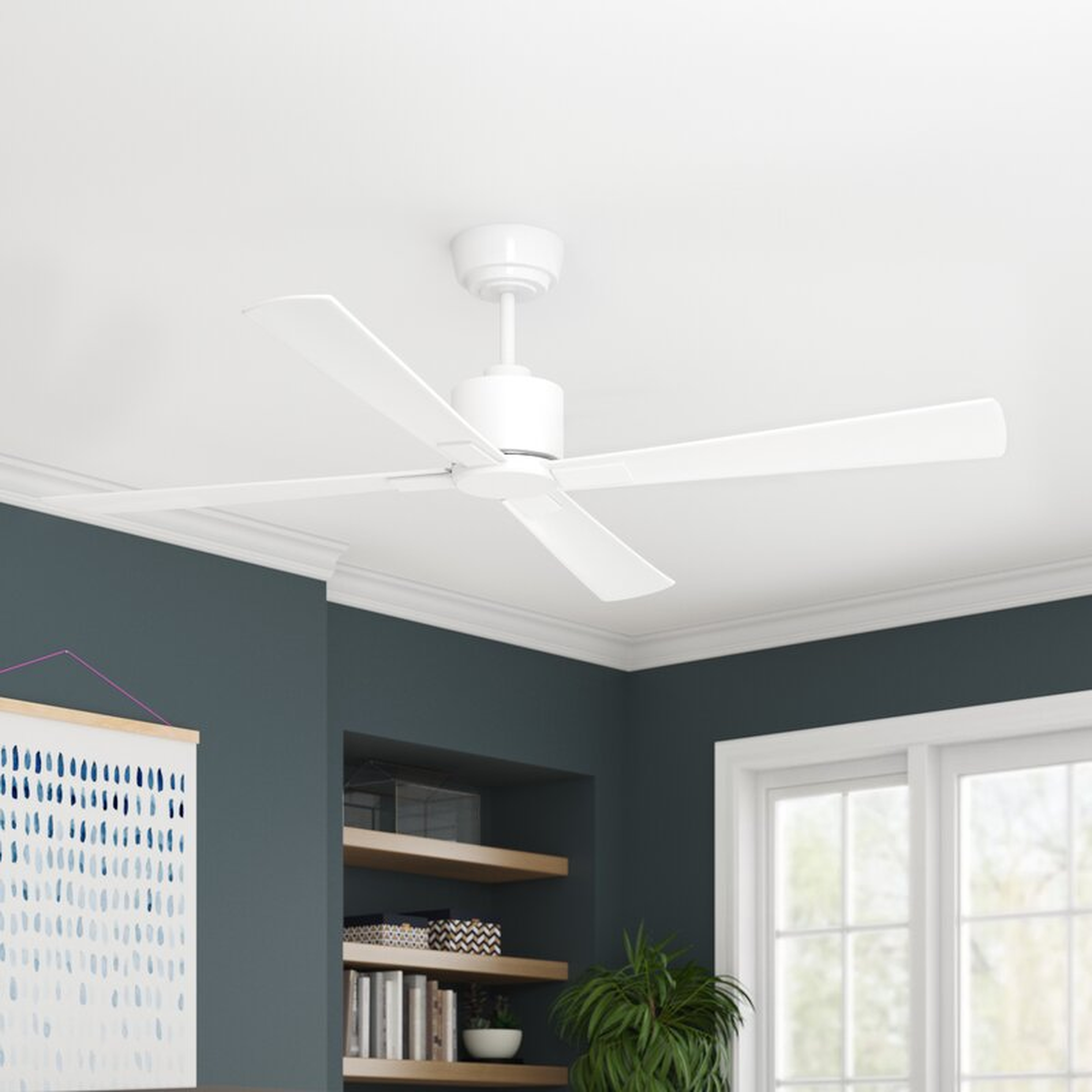 52" Sheilds 4 Blade Ceiling Fan with Remote - Wayfair