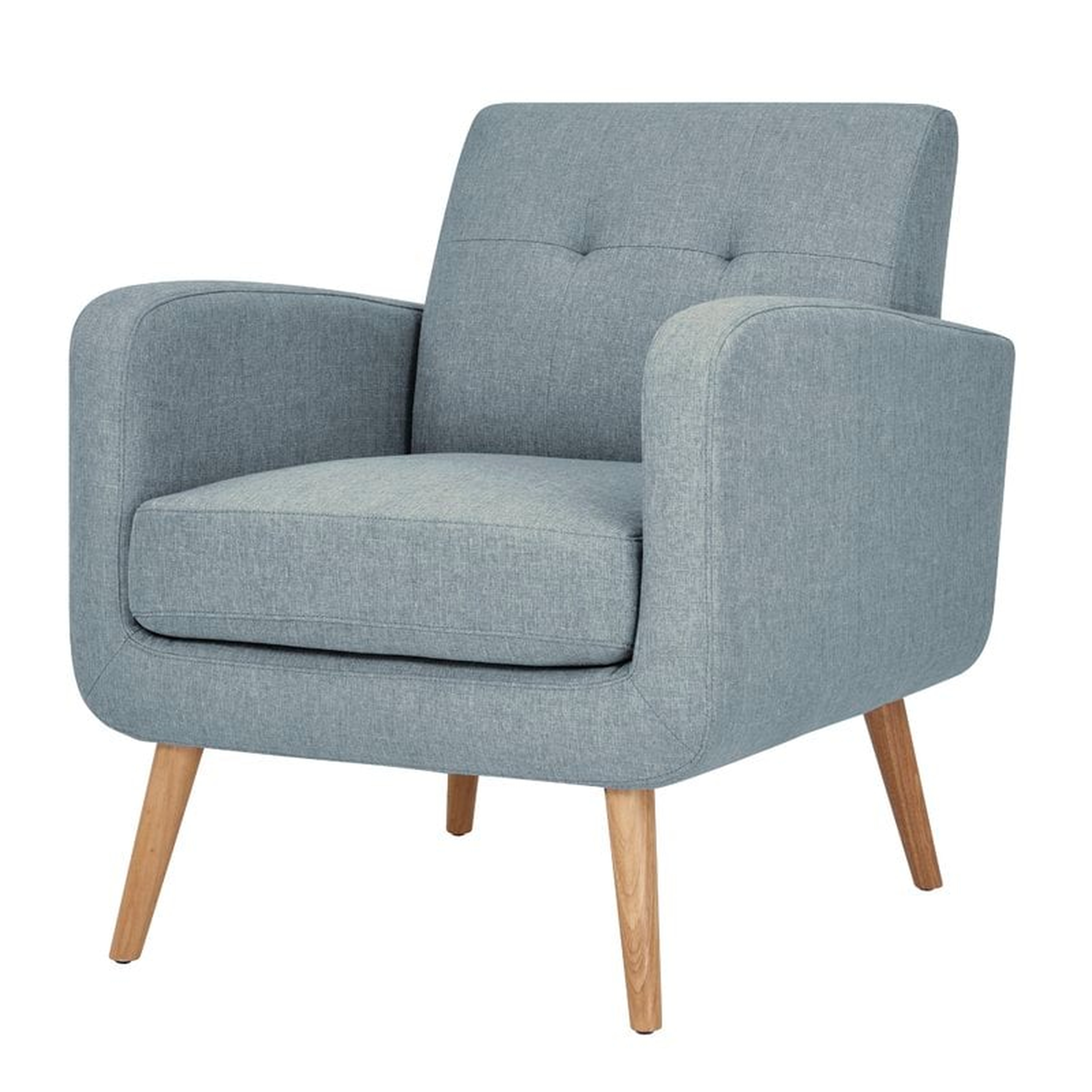 Valmy Lounge Chair - Light Blue Linen - AllModern