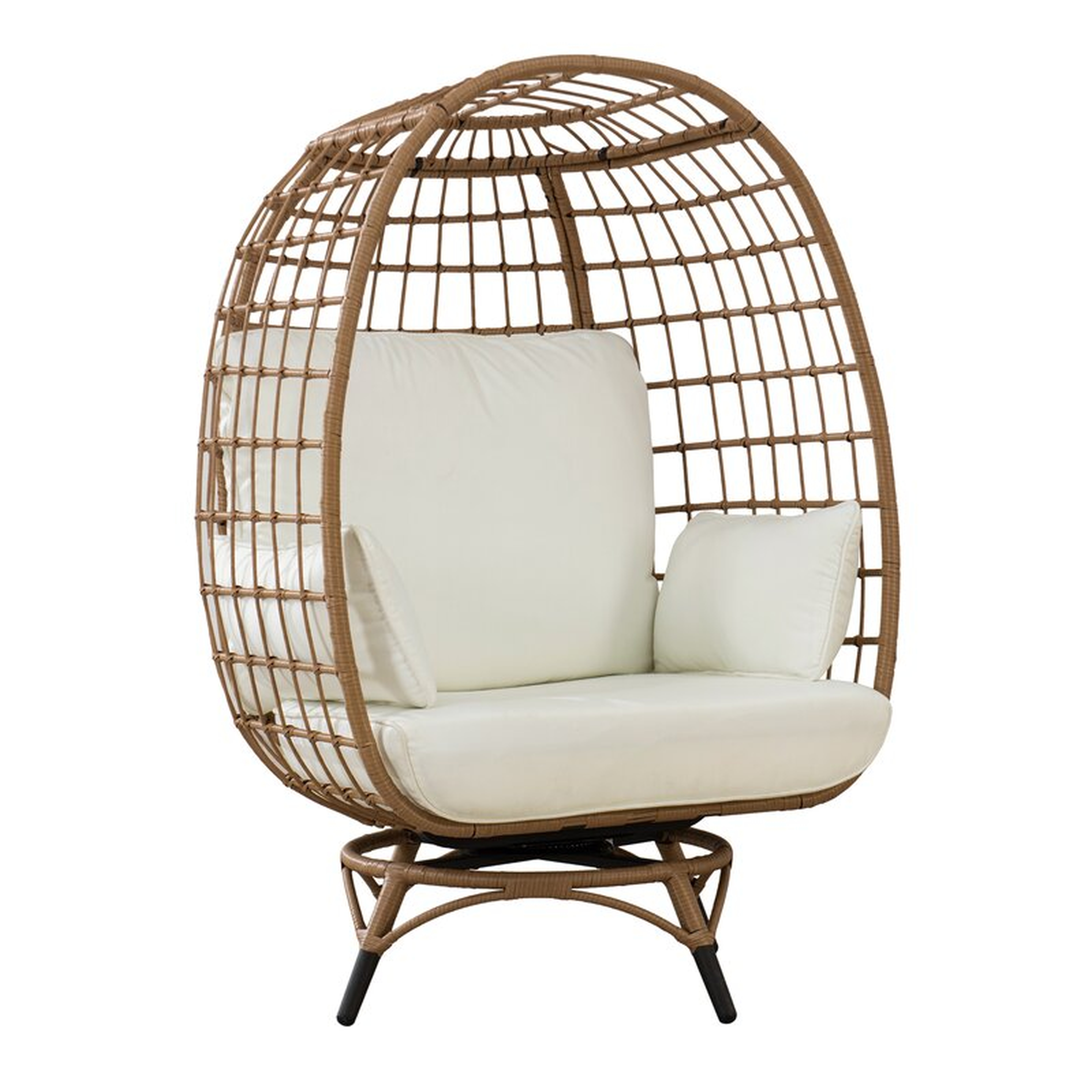 Wellow Baytree Egg Swivel Patio Chair with Cushions - Wayfair