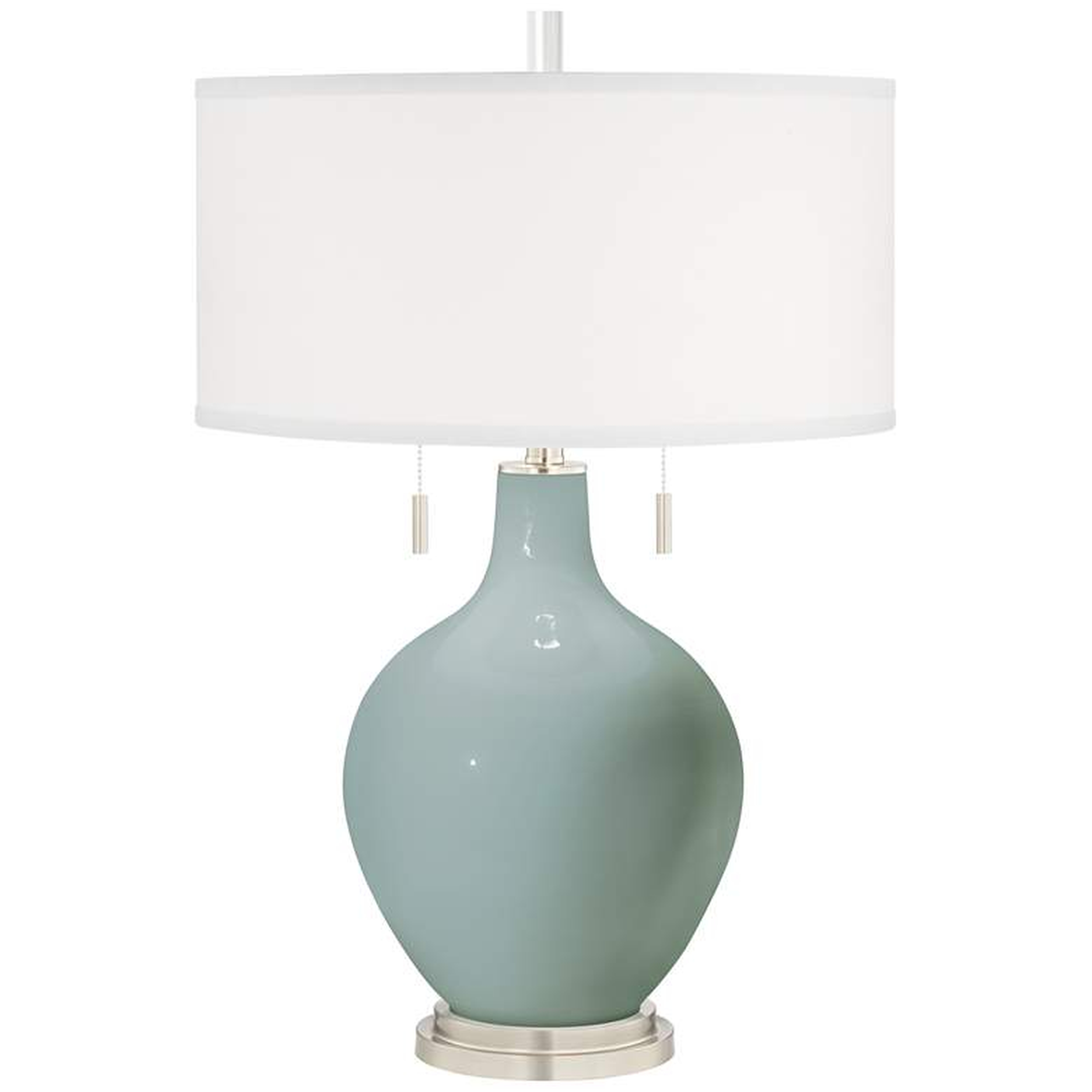 Color Plus Toby 28" High Modern Glass Aqua-Sphere Blue Table Lamp - Lamps Plus