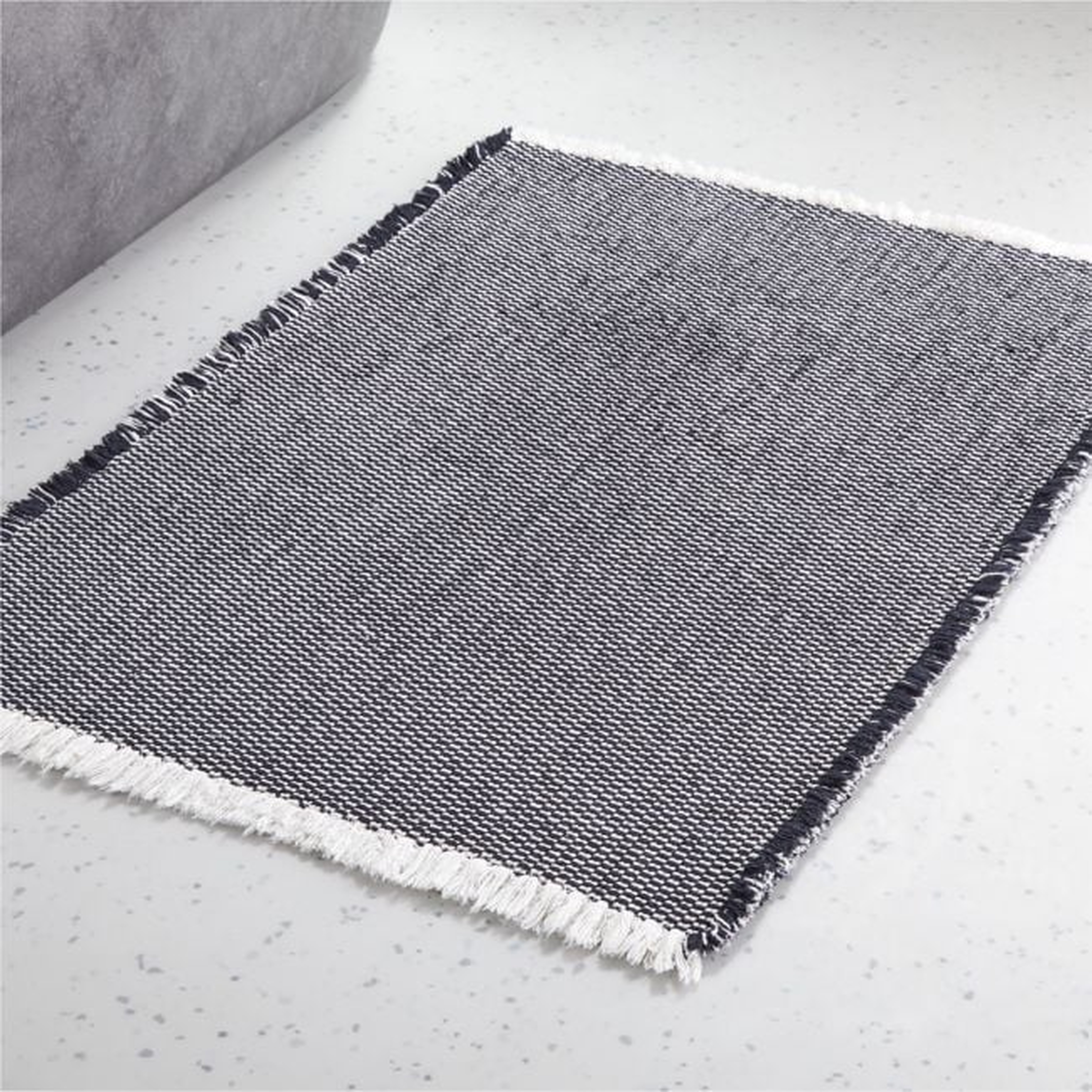 Alex Reversible Black/White Bath Mat - CB2