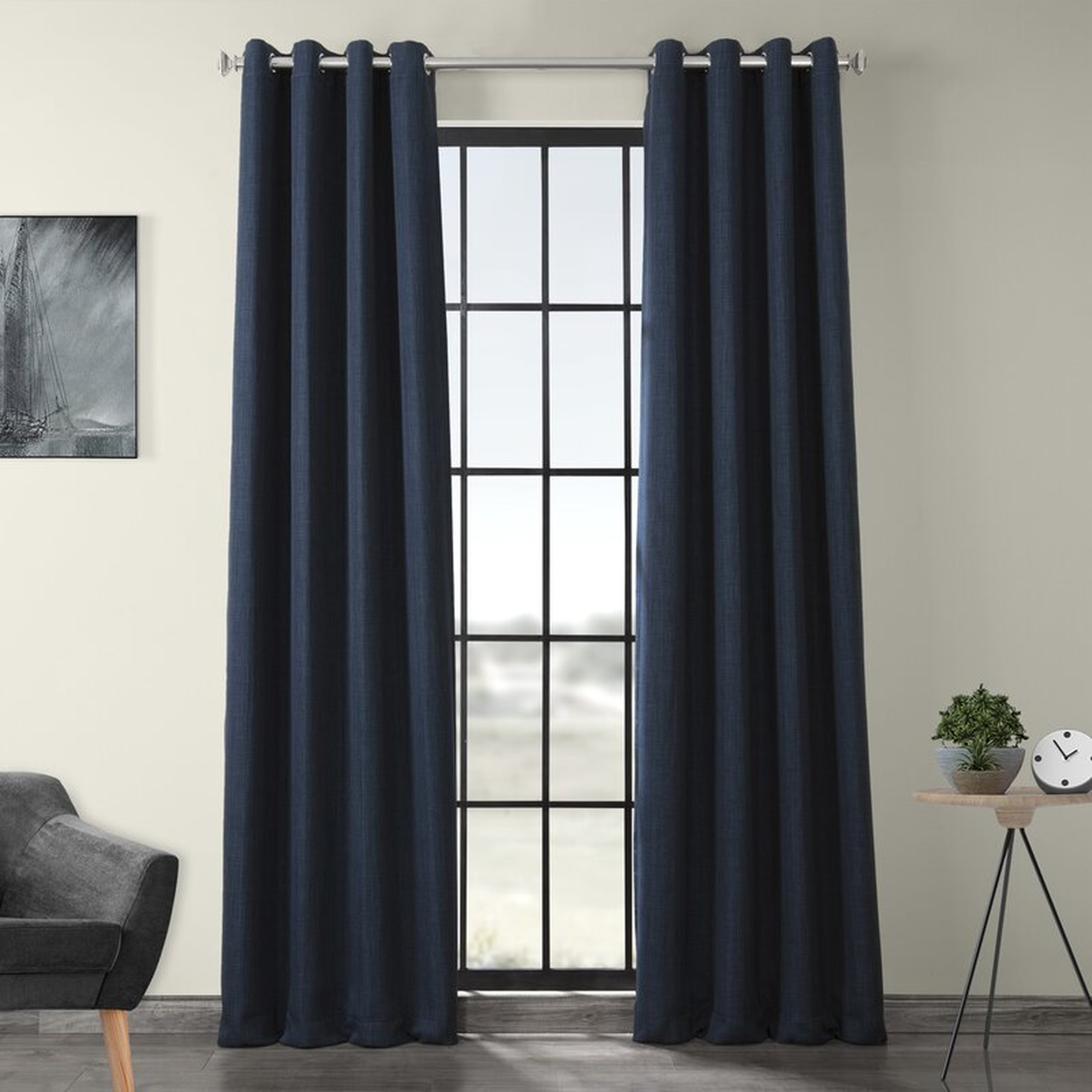 Oneridge Solid Blackout Grommet Single Curtain Panel - Wayfair