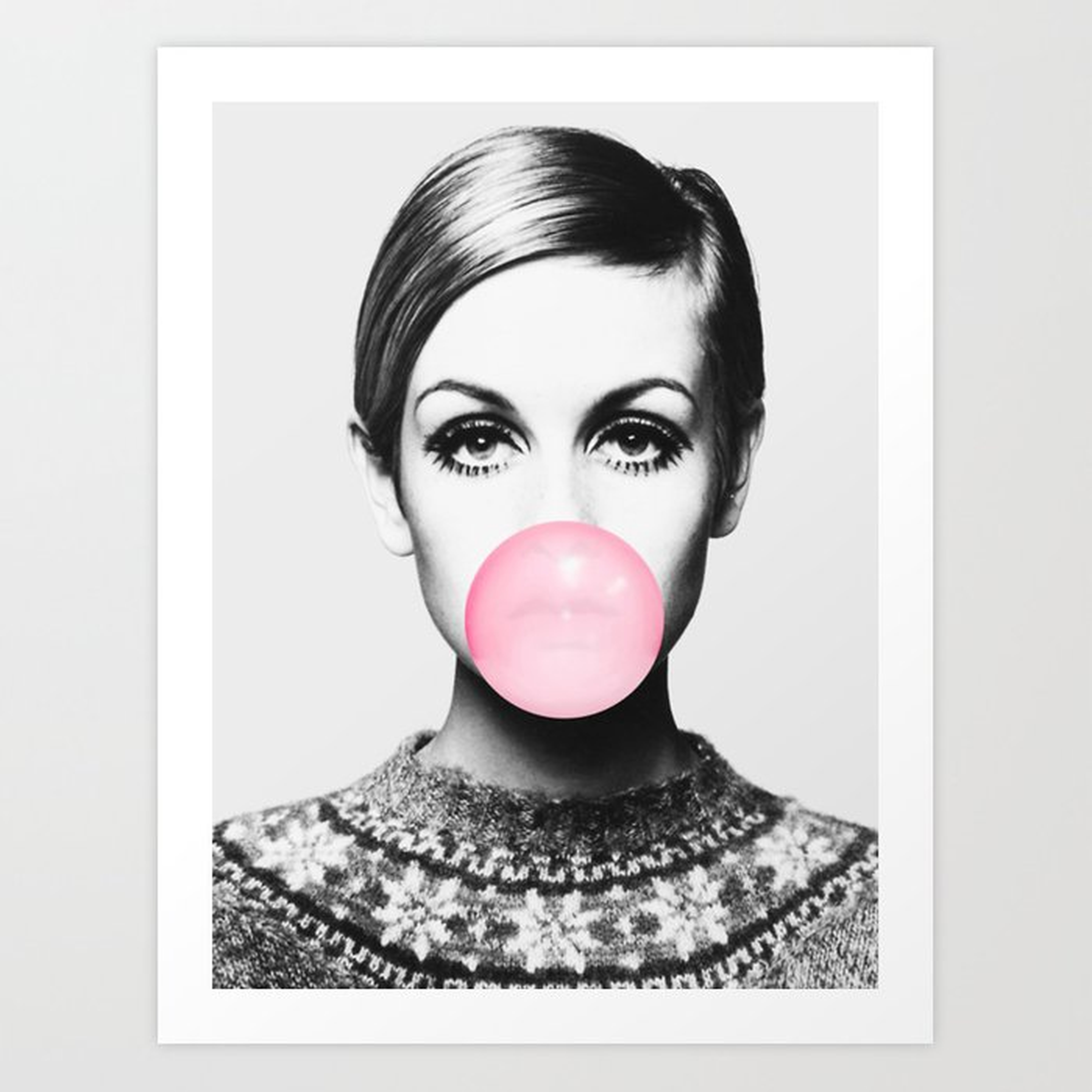 Twiggy Bubblegum Art Print - Society6