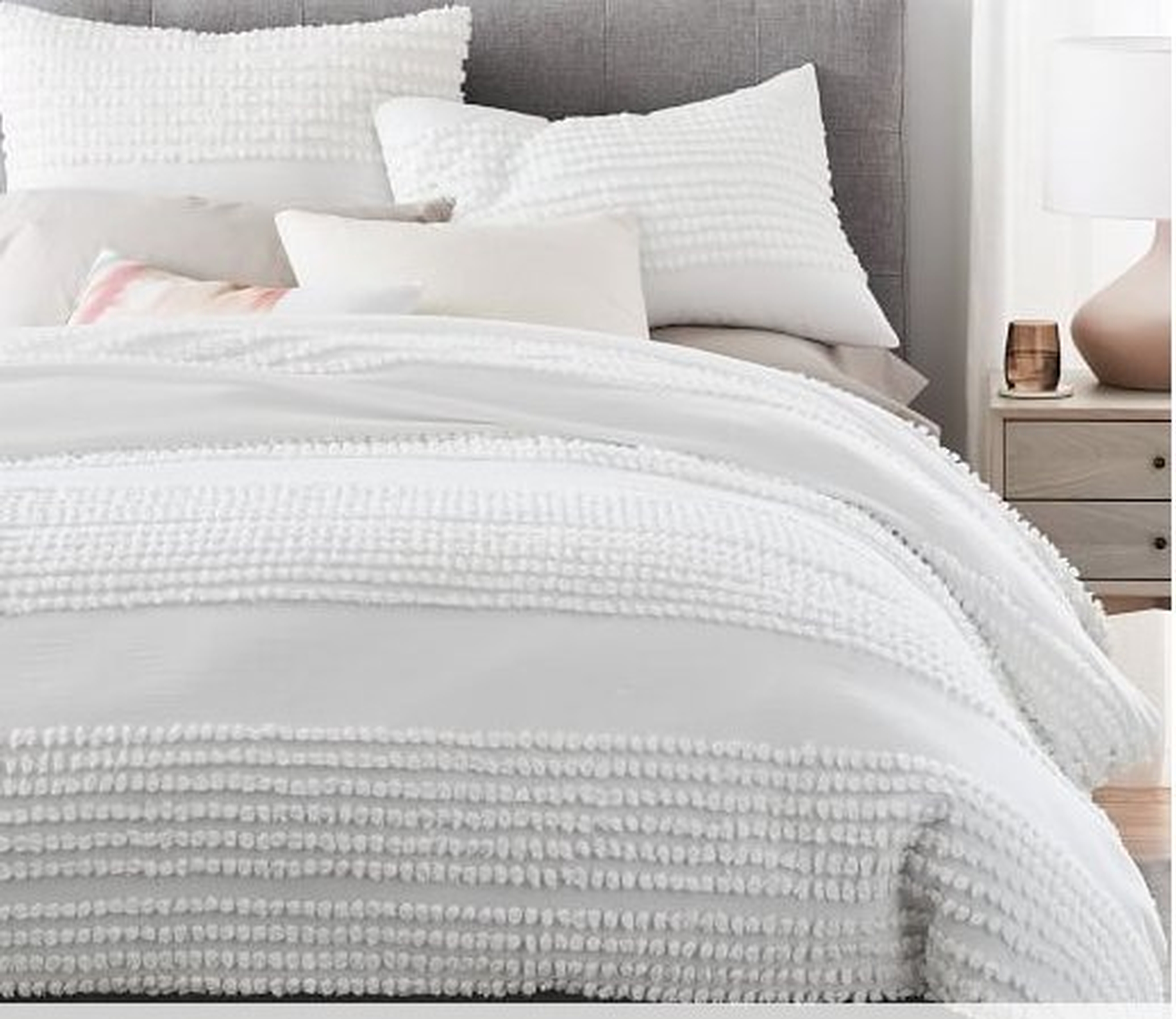 Candlewick Duvet Cover, King/Cal. King, Stone White - West Elm