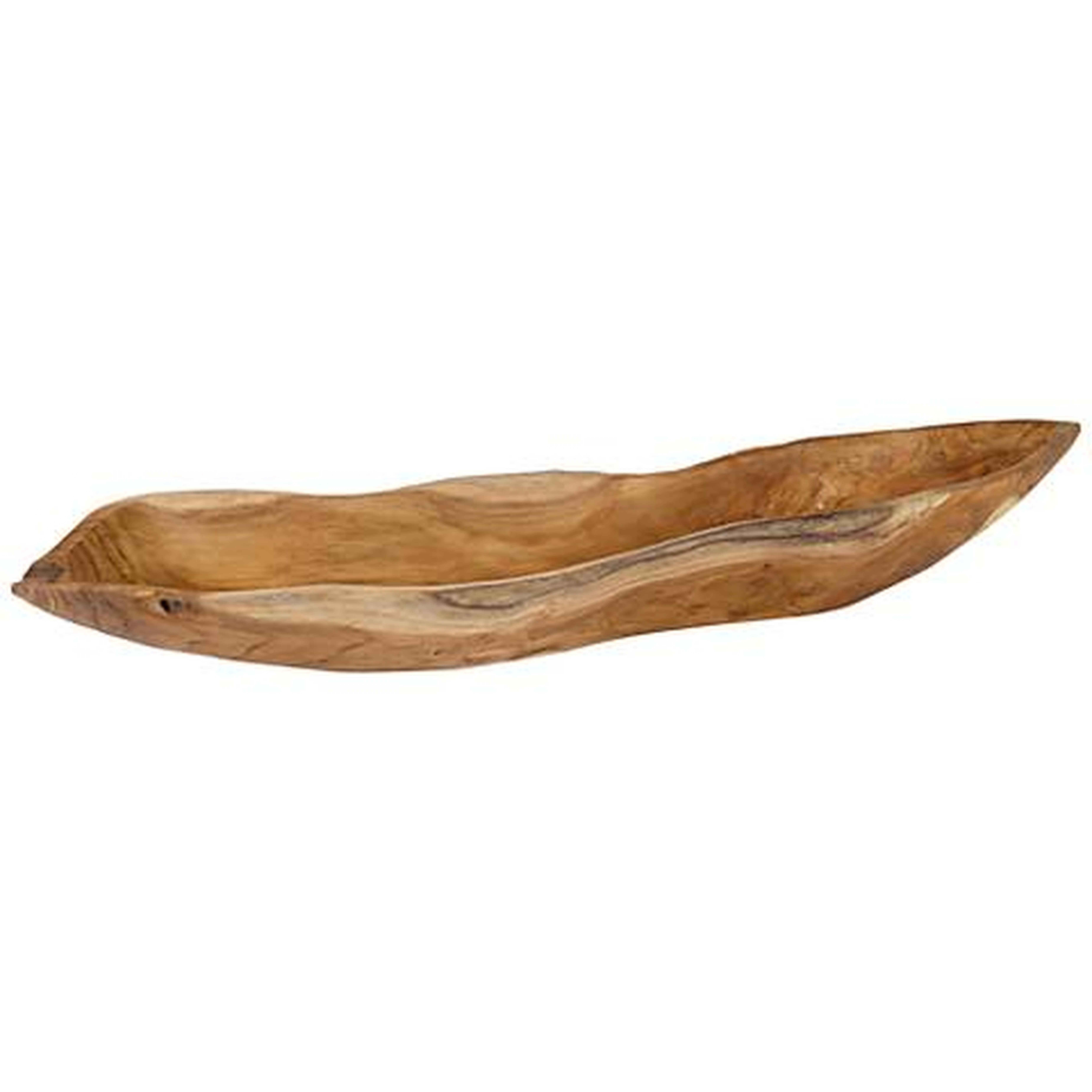 Uttermost Teak Wood Leaf Decorative Bowl - Lamps Plus