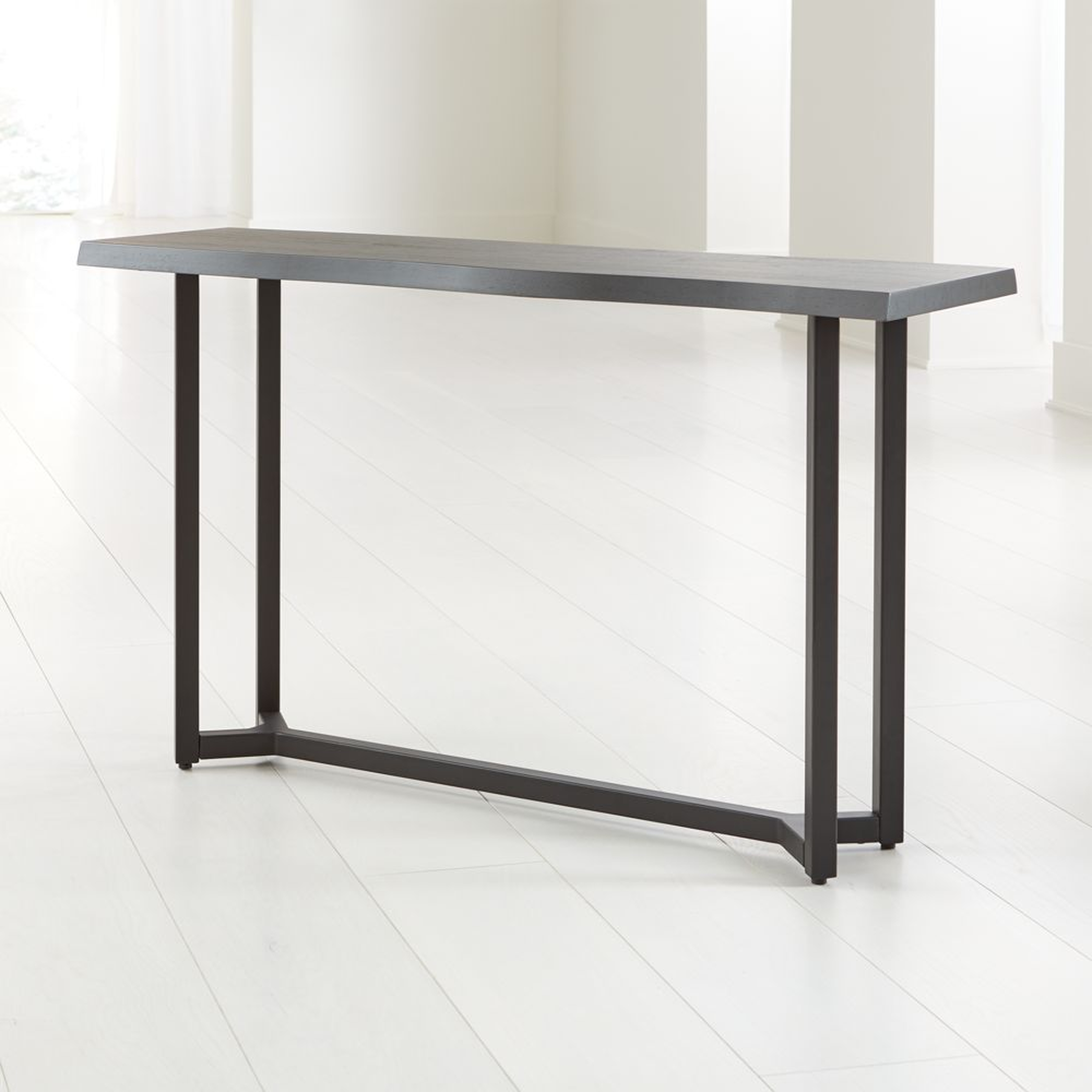 Verge Black Live Edge Console Table - Crate and Barrel