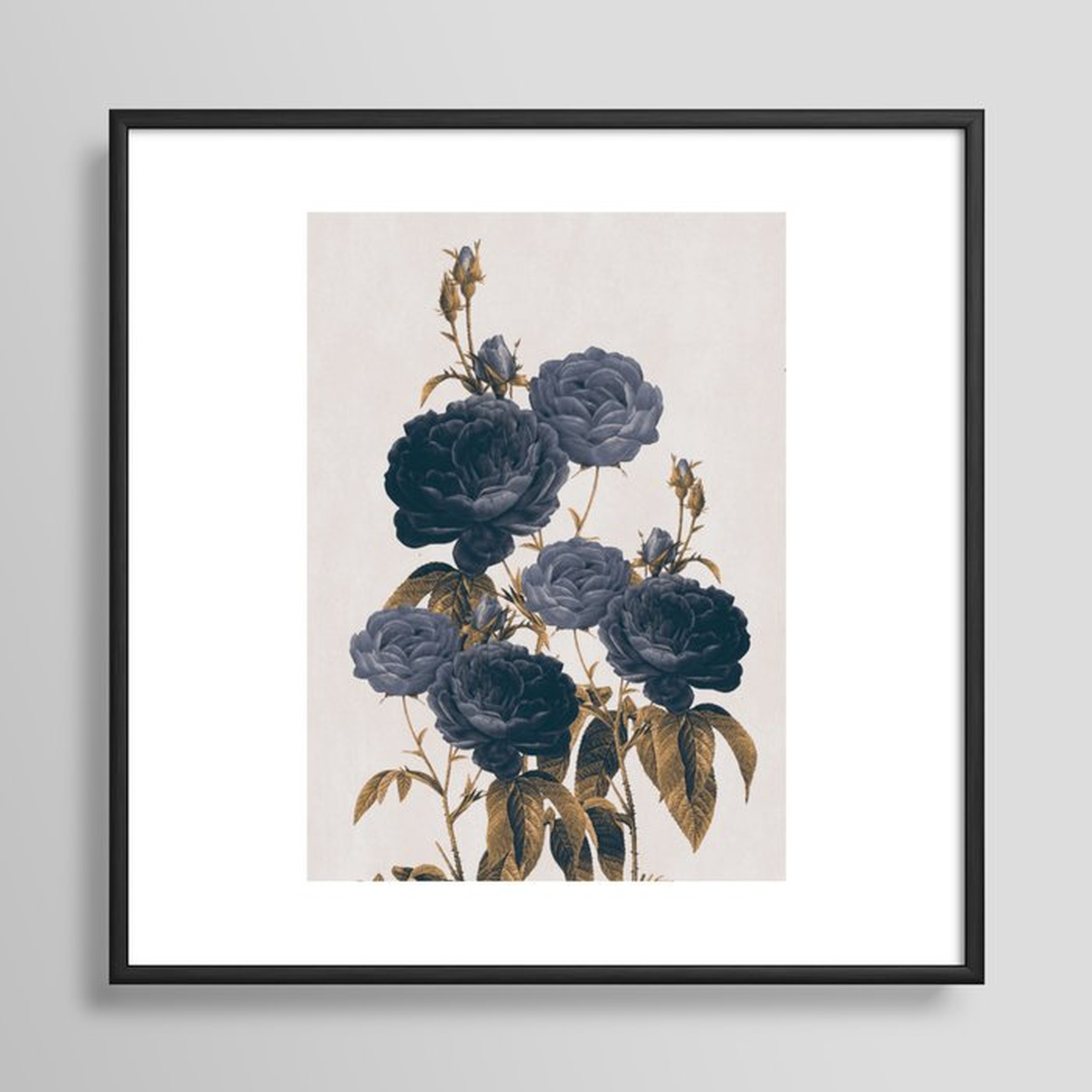 blue flowers Framed Art Print - Society6
