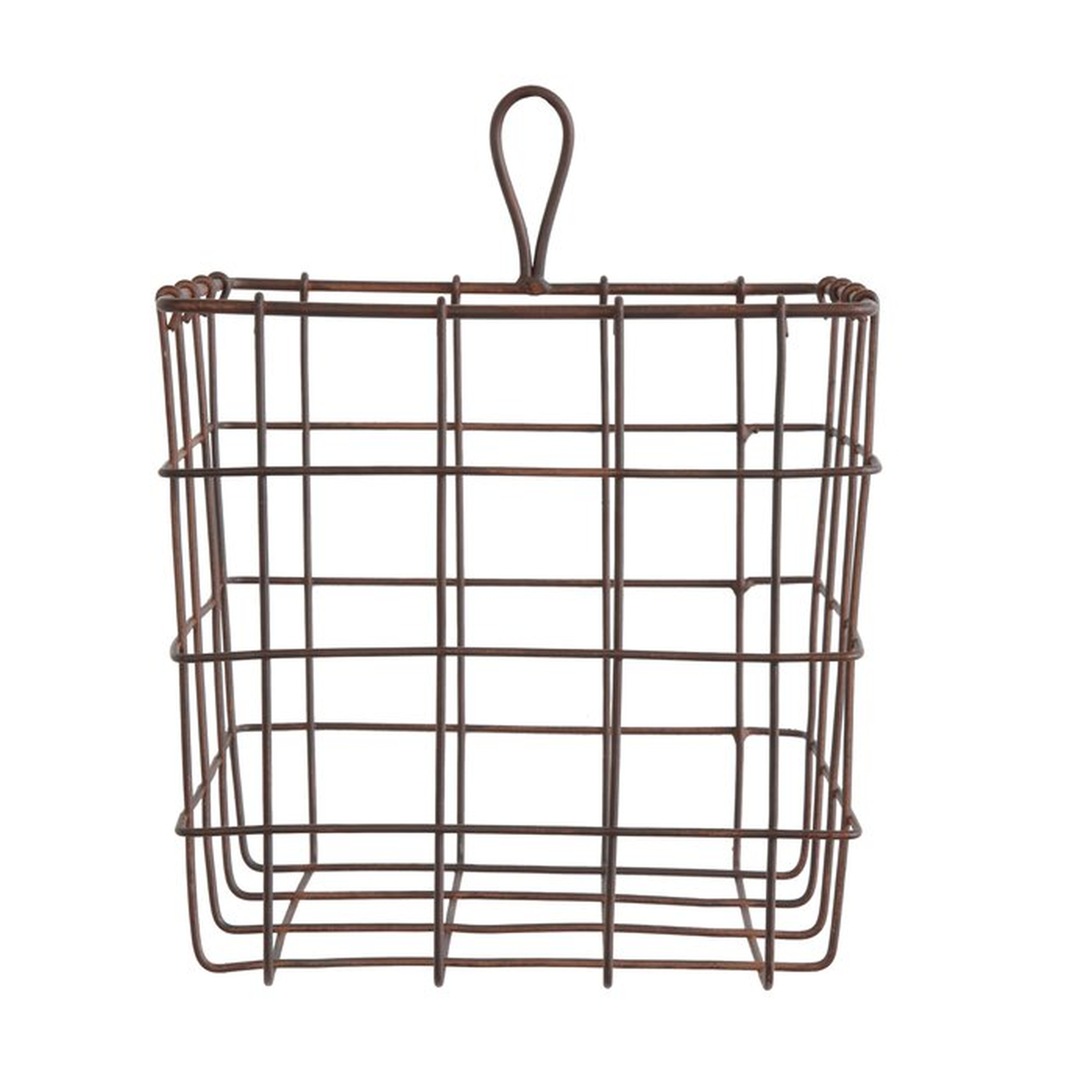 Hanging or Sitting Metal Wire Basket - Wayfair