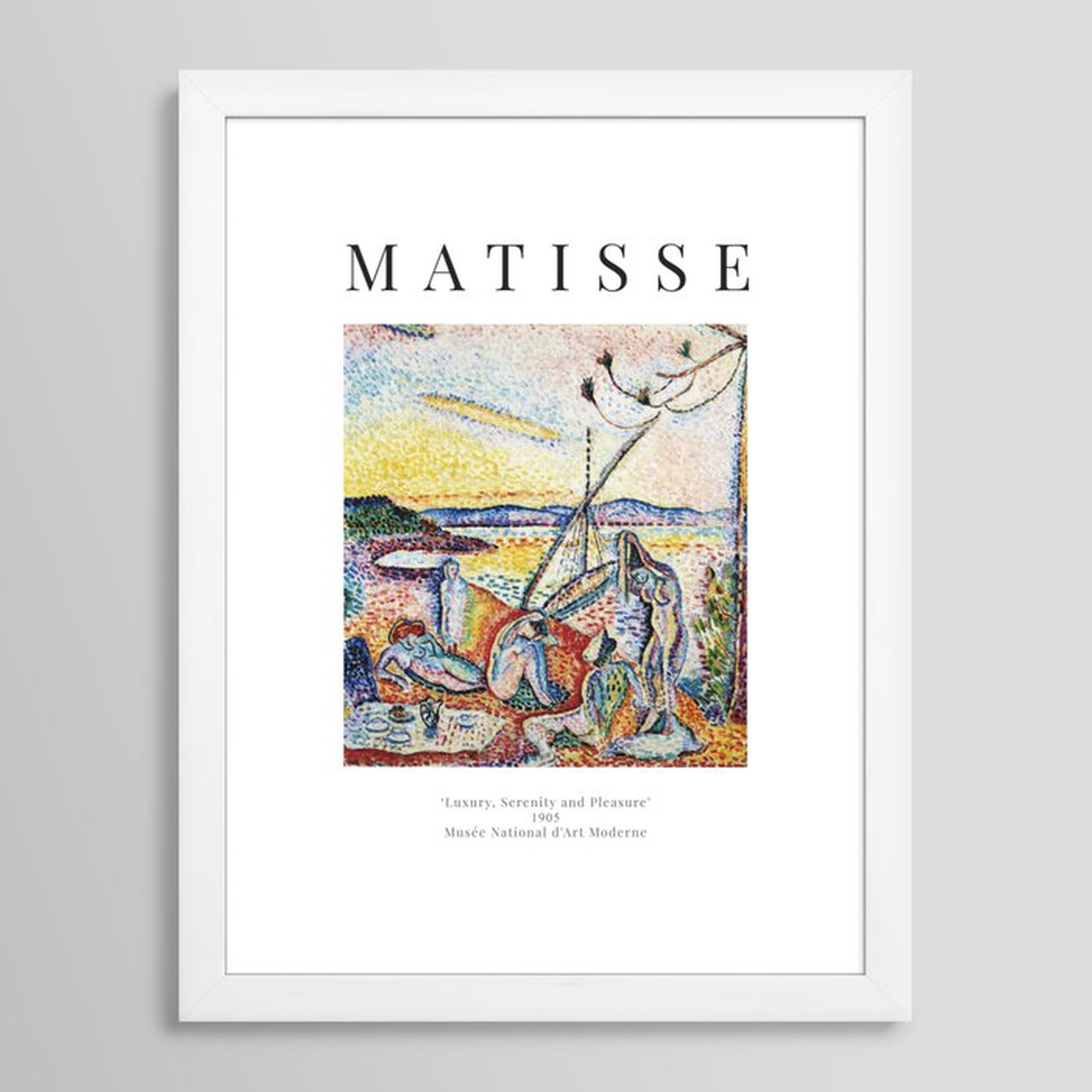 Luxury, Serenity and Pleasure - Henri Matisse - Exhibition Poster Framed Art Print - Society6