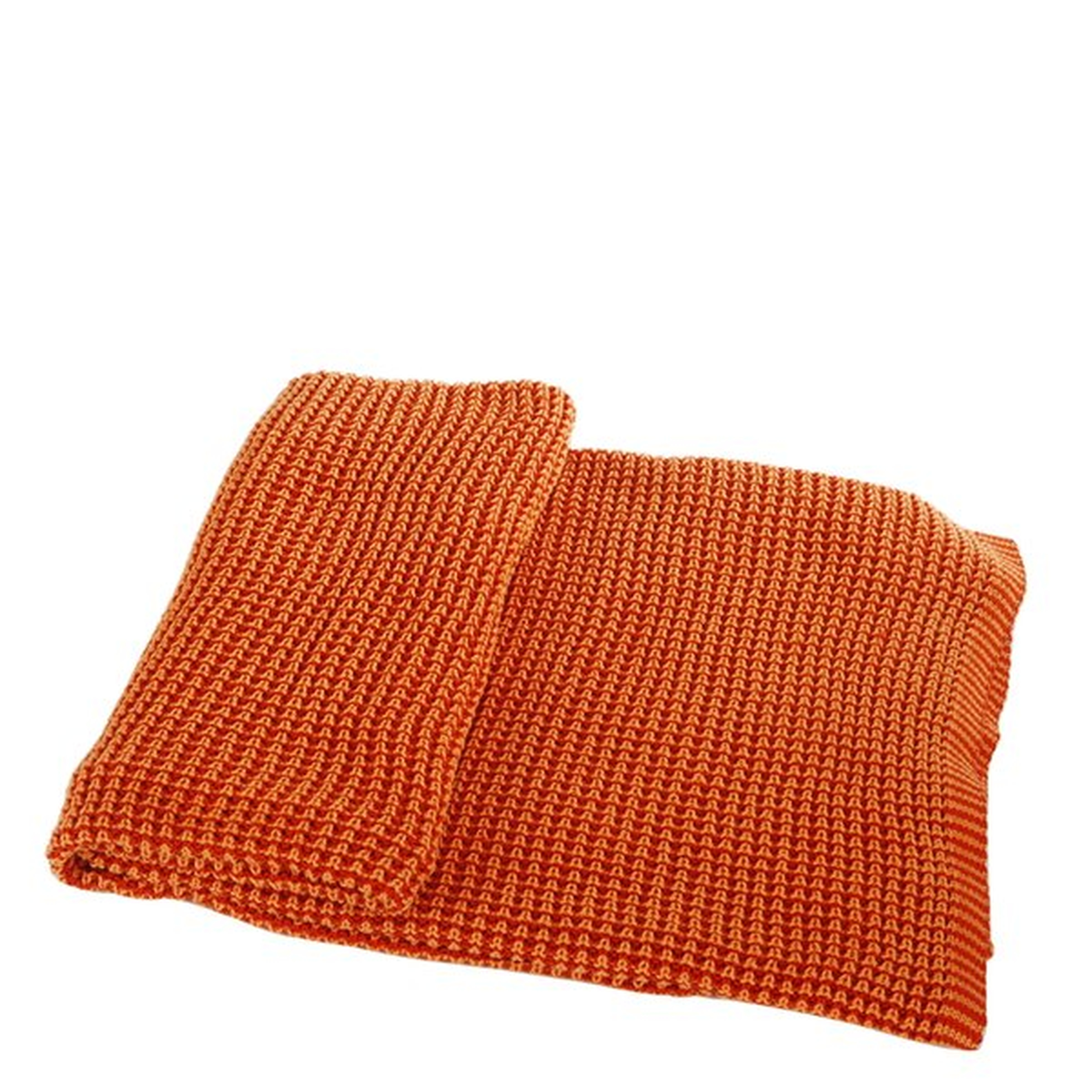 Orange Lorretta Cotton Throw - Wayfair