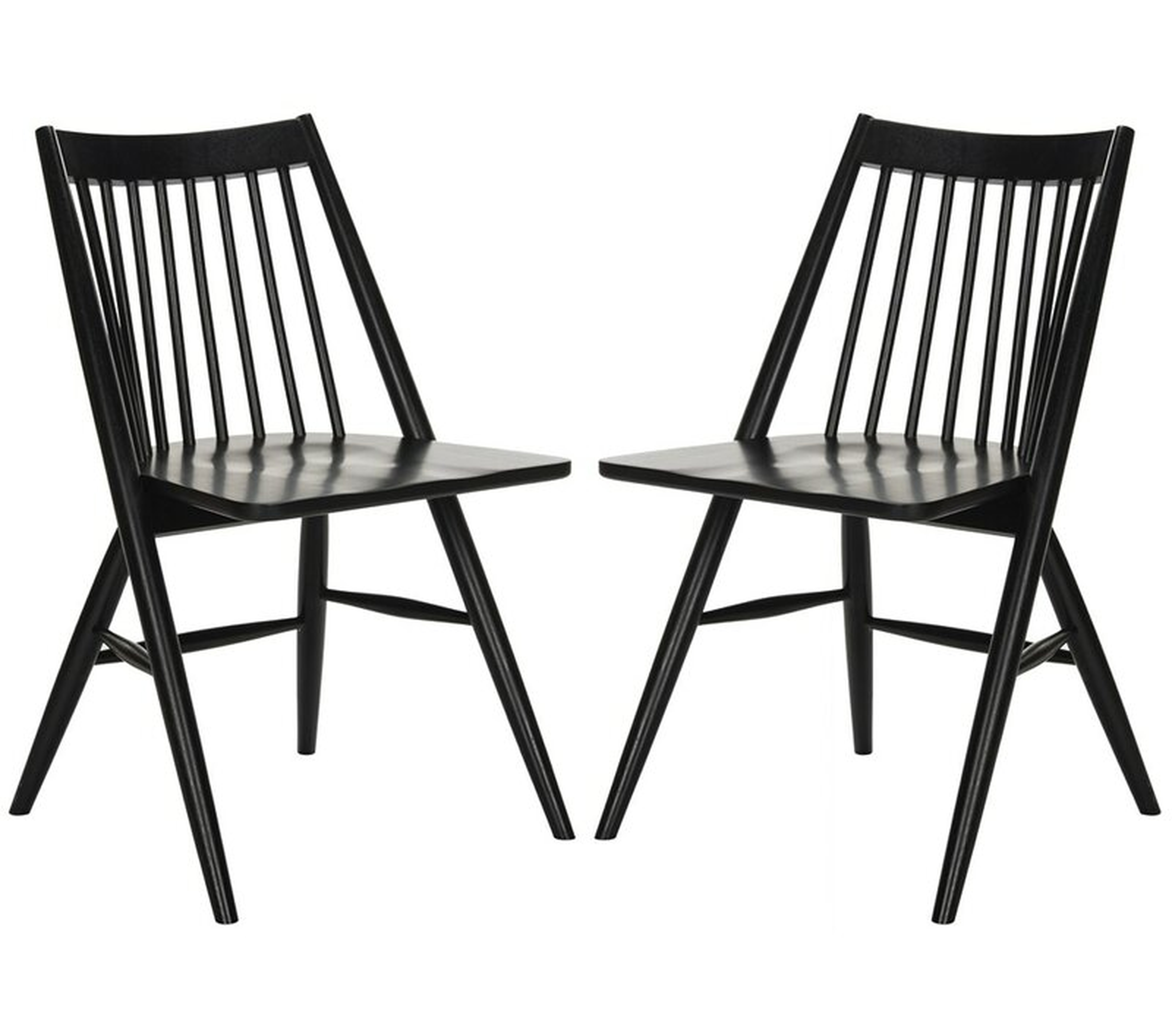 White Spindle Slat Back Side Chair (Set of 2) - Wayfair