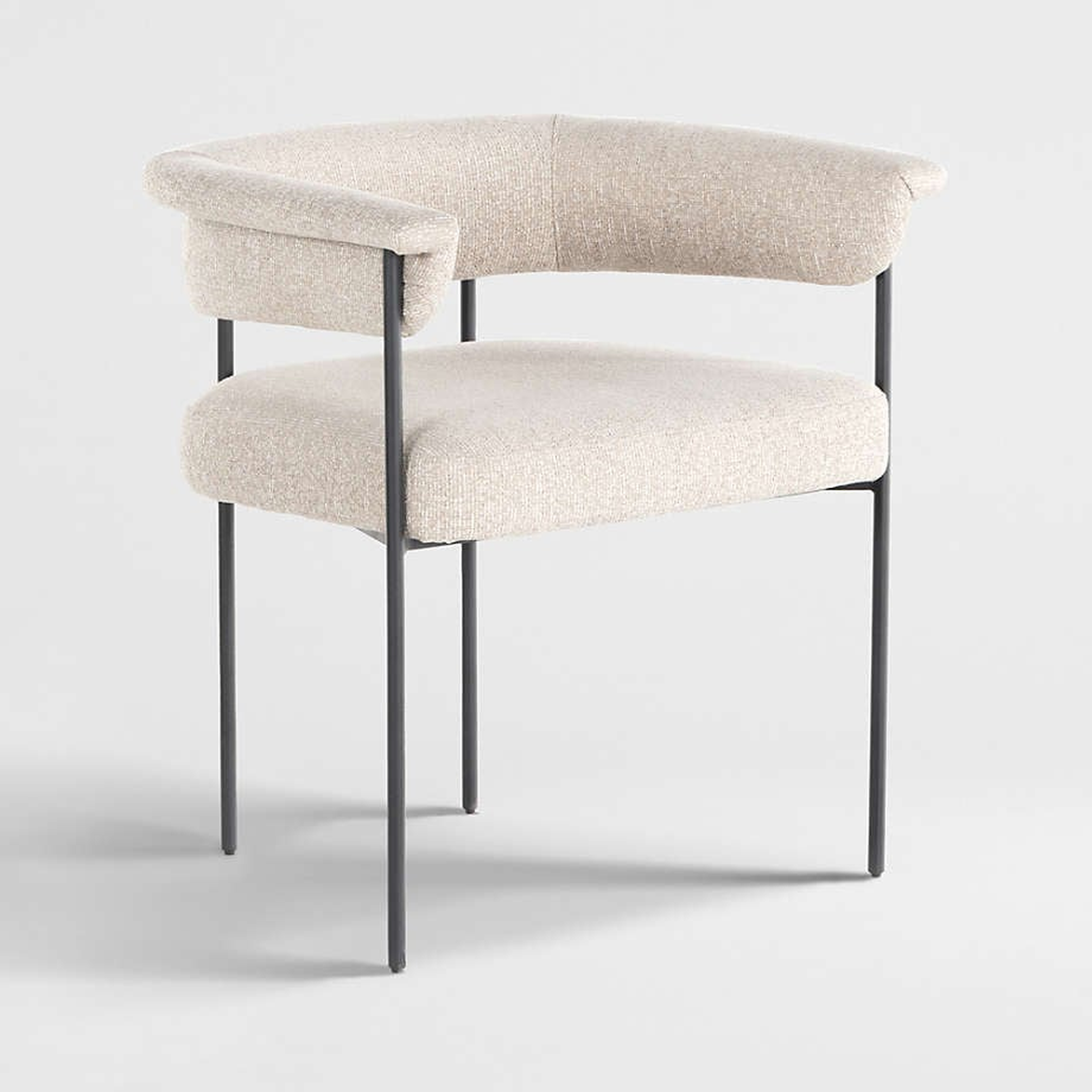 Sutter Beige Bouclé Dining Chair - Crate and Barrel