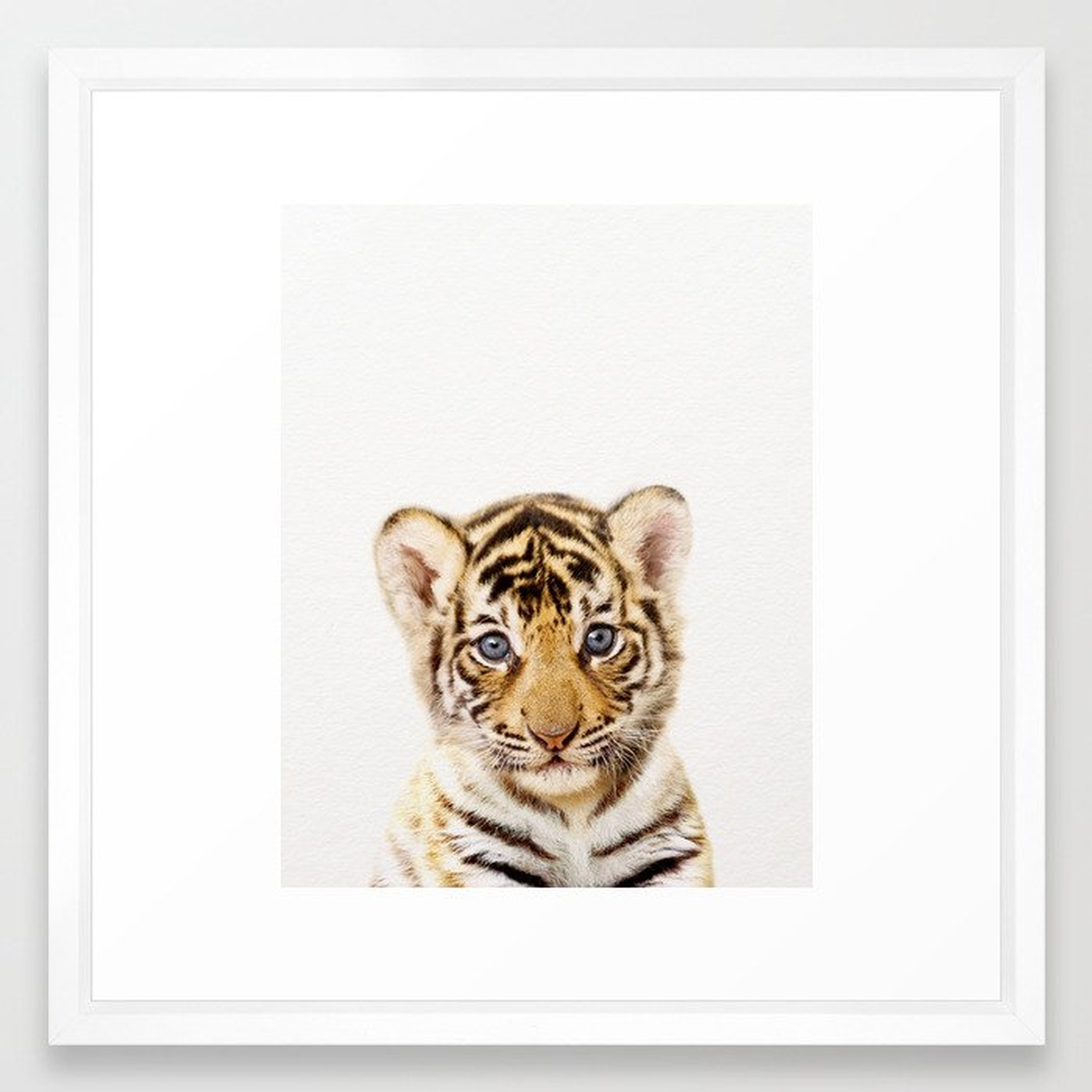 Baby Tiger, Baby Animals Art Print By Synplus Framed Art Print - Society6