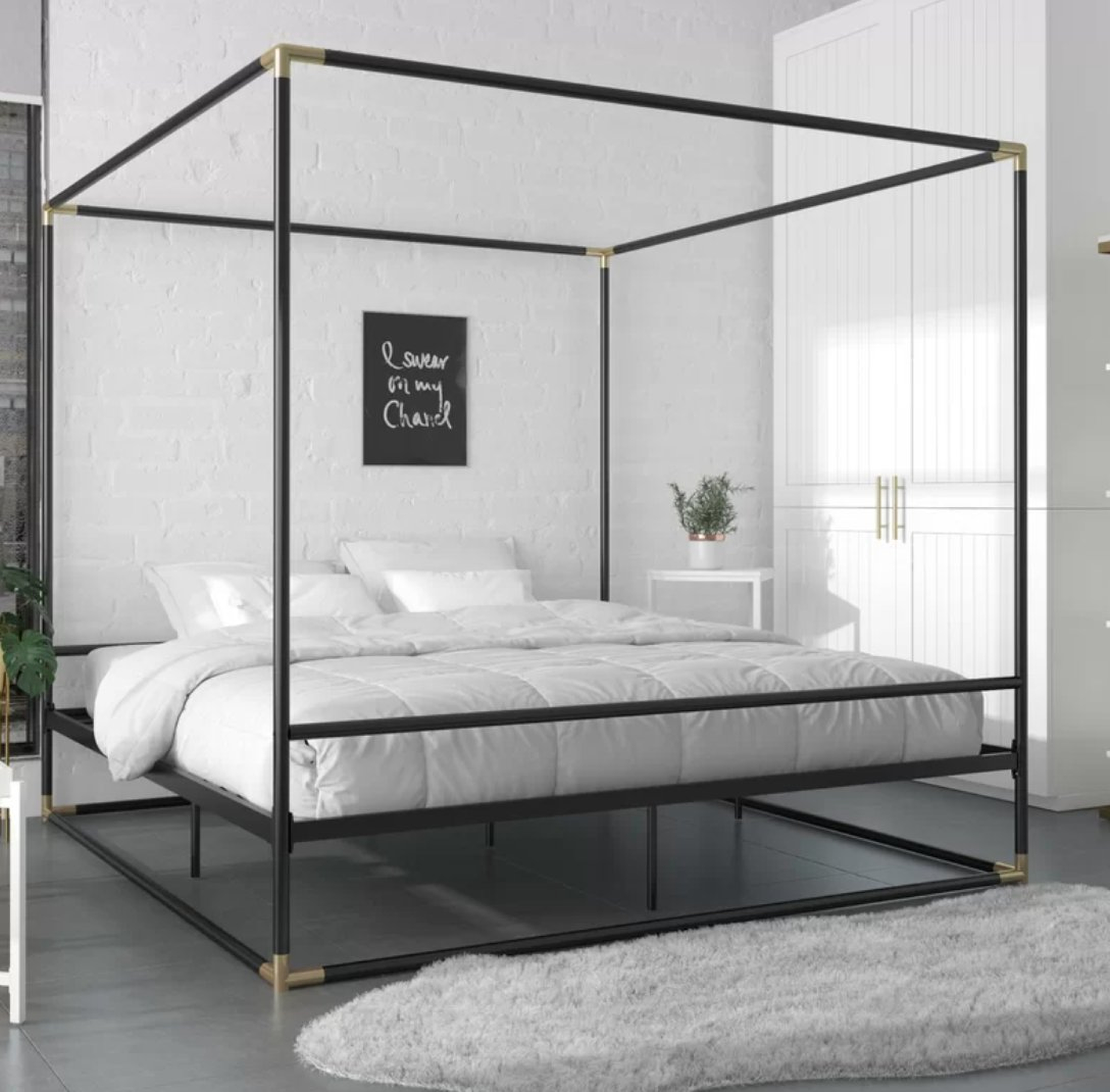 Celeste Metal Canopy Bed - Wayfair