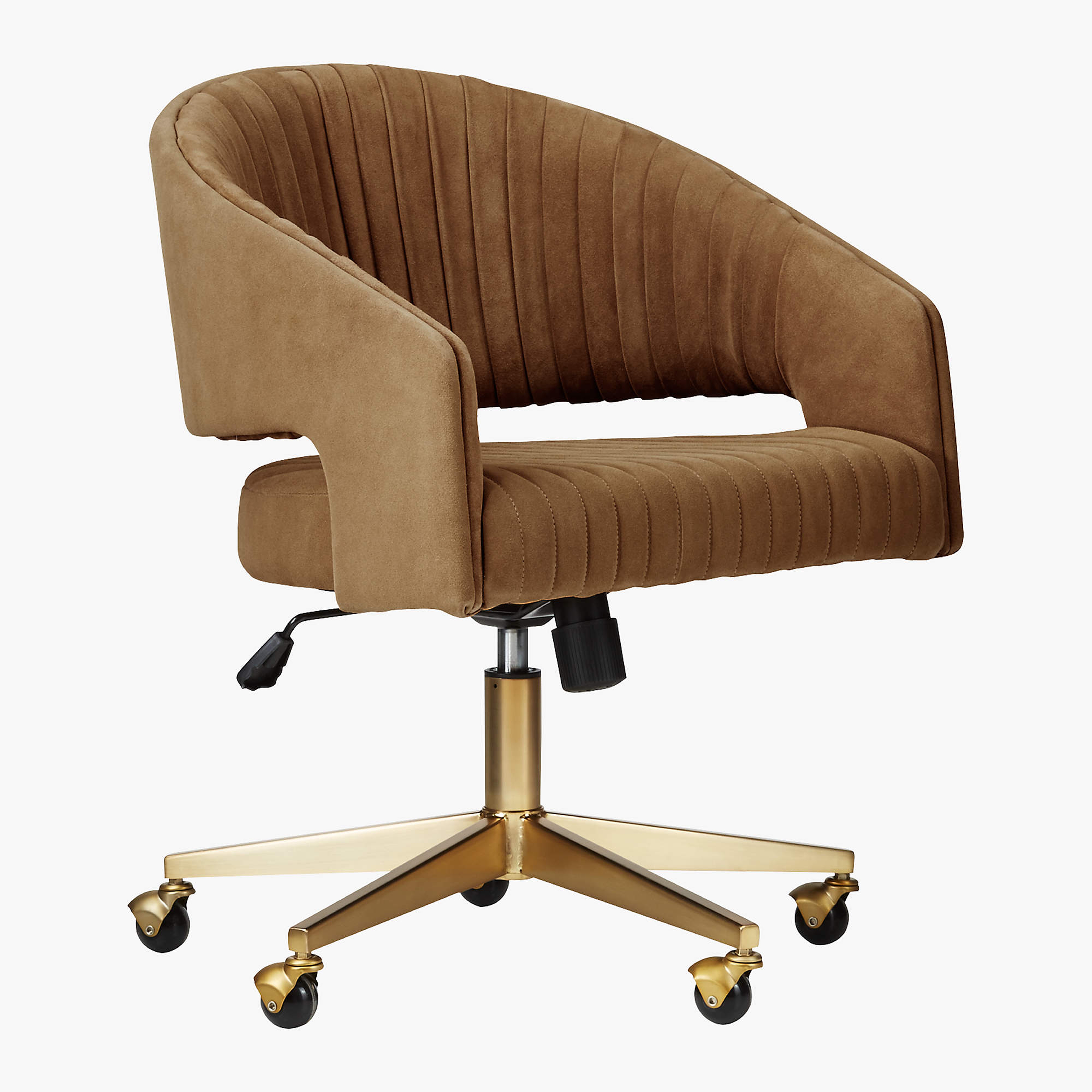 Channel Suede Office Chair-Atlas, Suede - CB2