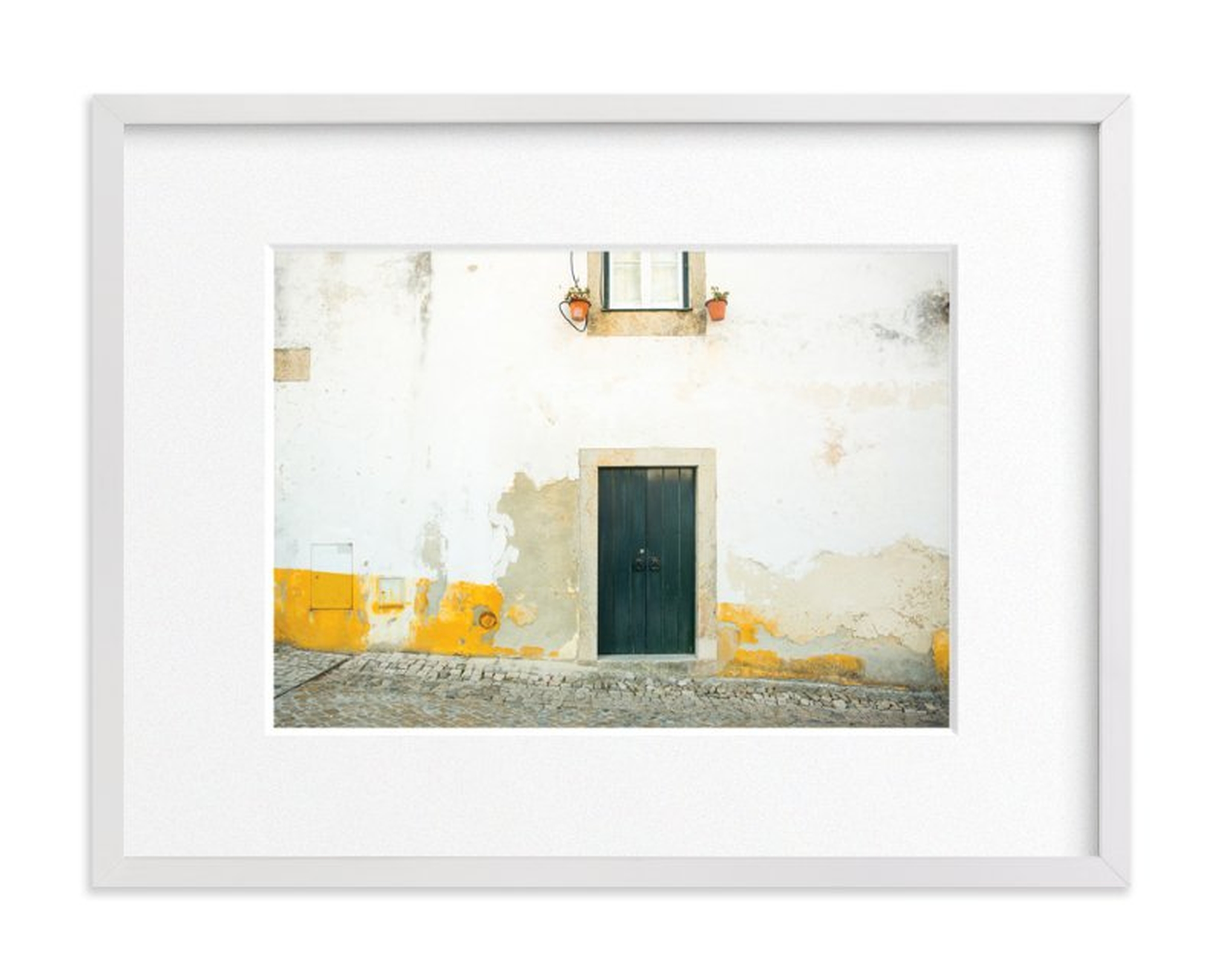 óbidos  - 18" x 24"-  white wood frame, white border - Minted