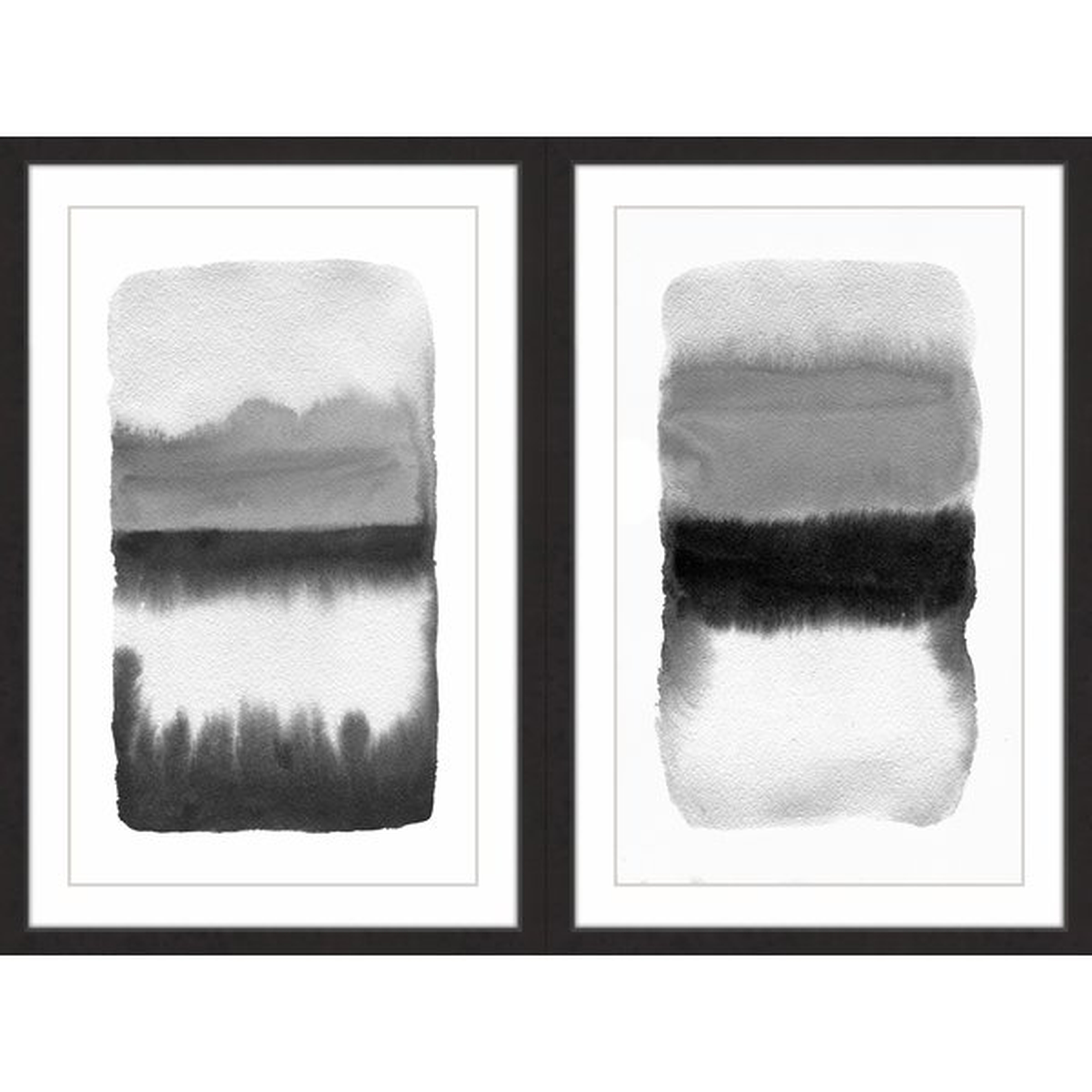 'Transitions Diptych' Framed 2 Piece Watercolor Painting Print Set - Wayfair