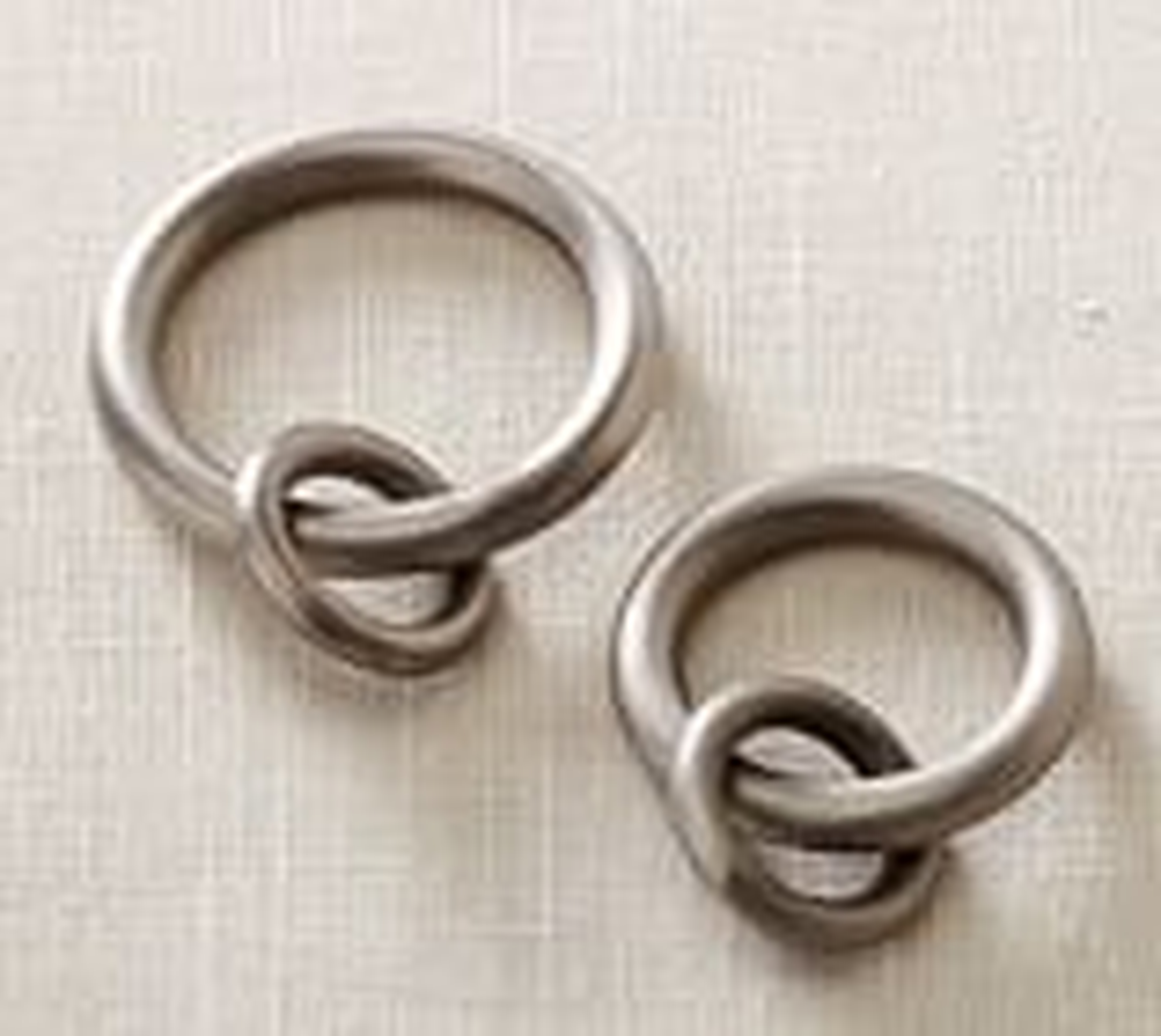PB Standard Round Rings, Set of 10, Small, Pewter Finish - Pottery Barn