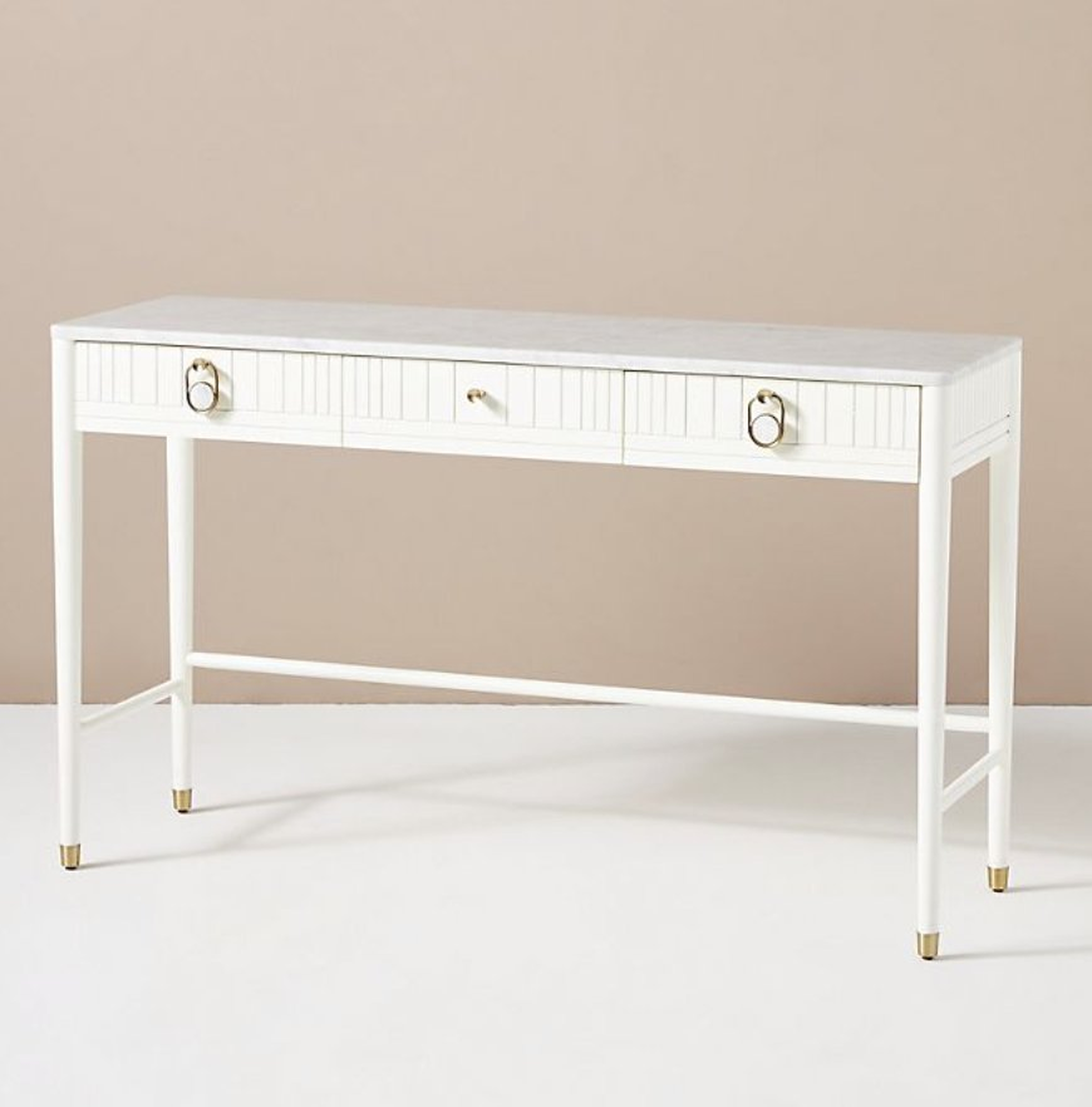 Marcelle Console Table / White - Anthropologie